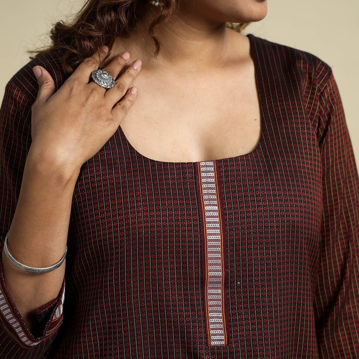 Buy Khun Weave Cotton Straight Kurta Online at iTokri.com