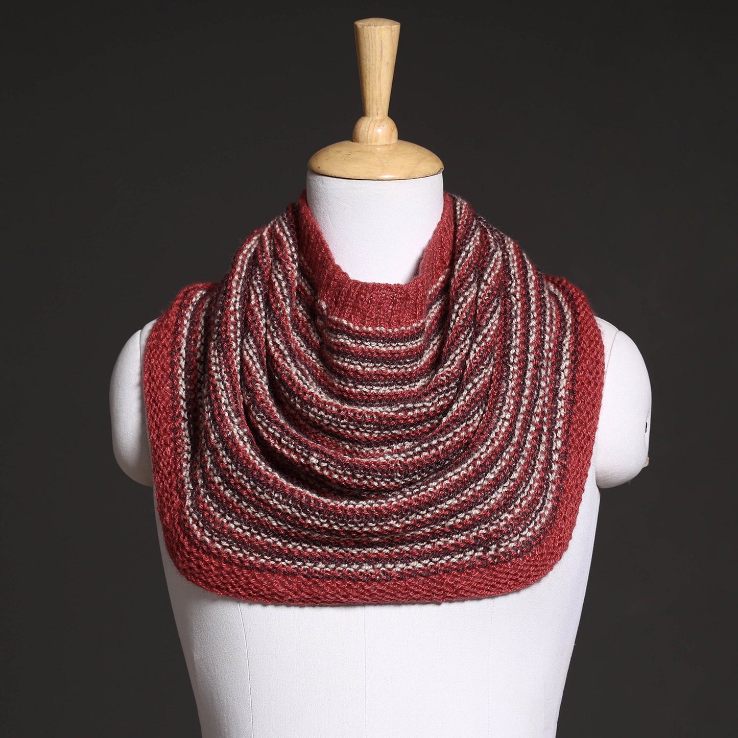 Brown Kumaun Hand Knitted Woolen Warmer