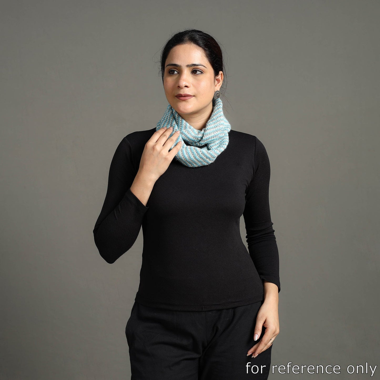 Brown Kumaun Hand Knitted Woolen Neck Warmer