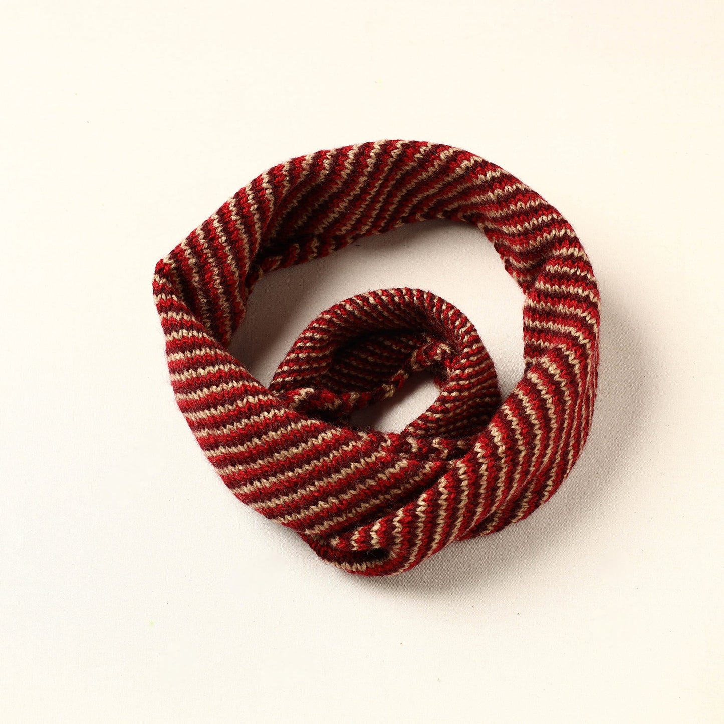 Kumaun Brown Hand Knitted Woolen Neck Warmer