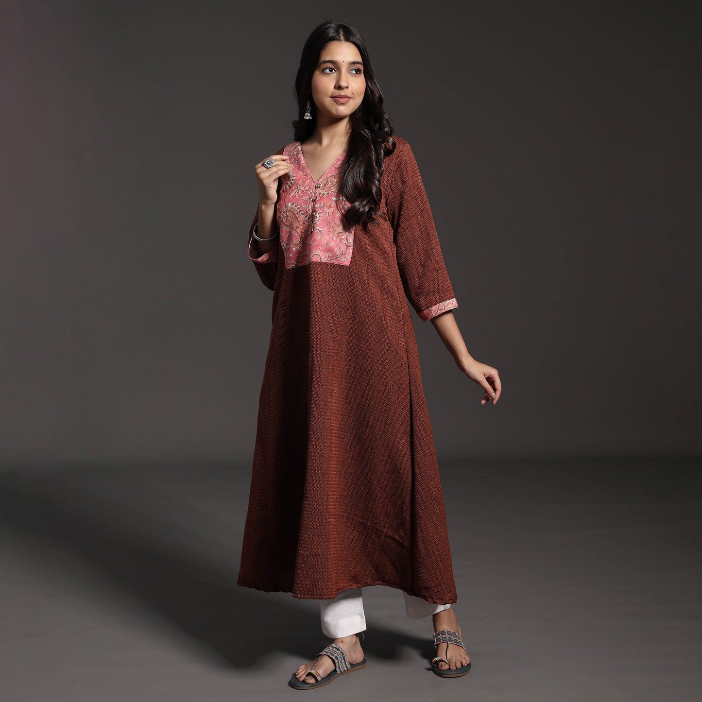 sanganeri woolen kurta