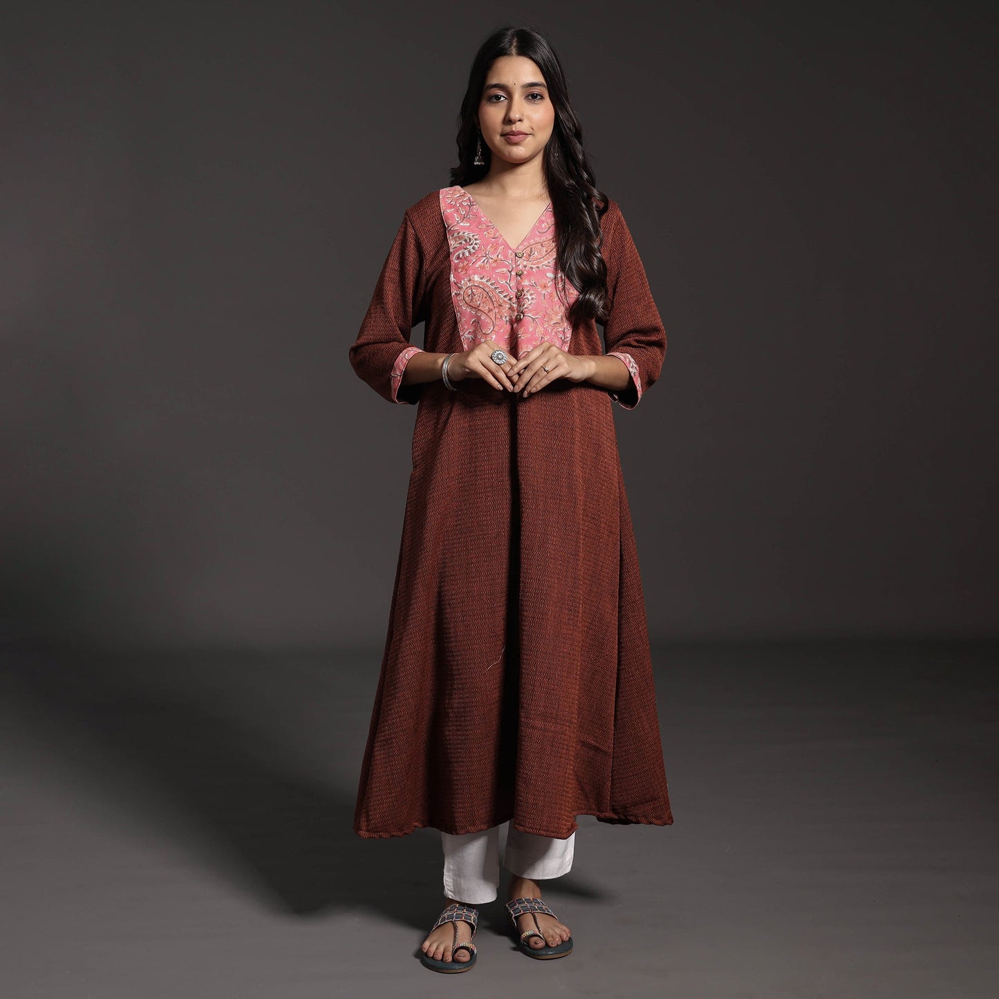 sanganeri woolen kurta