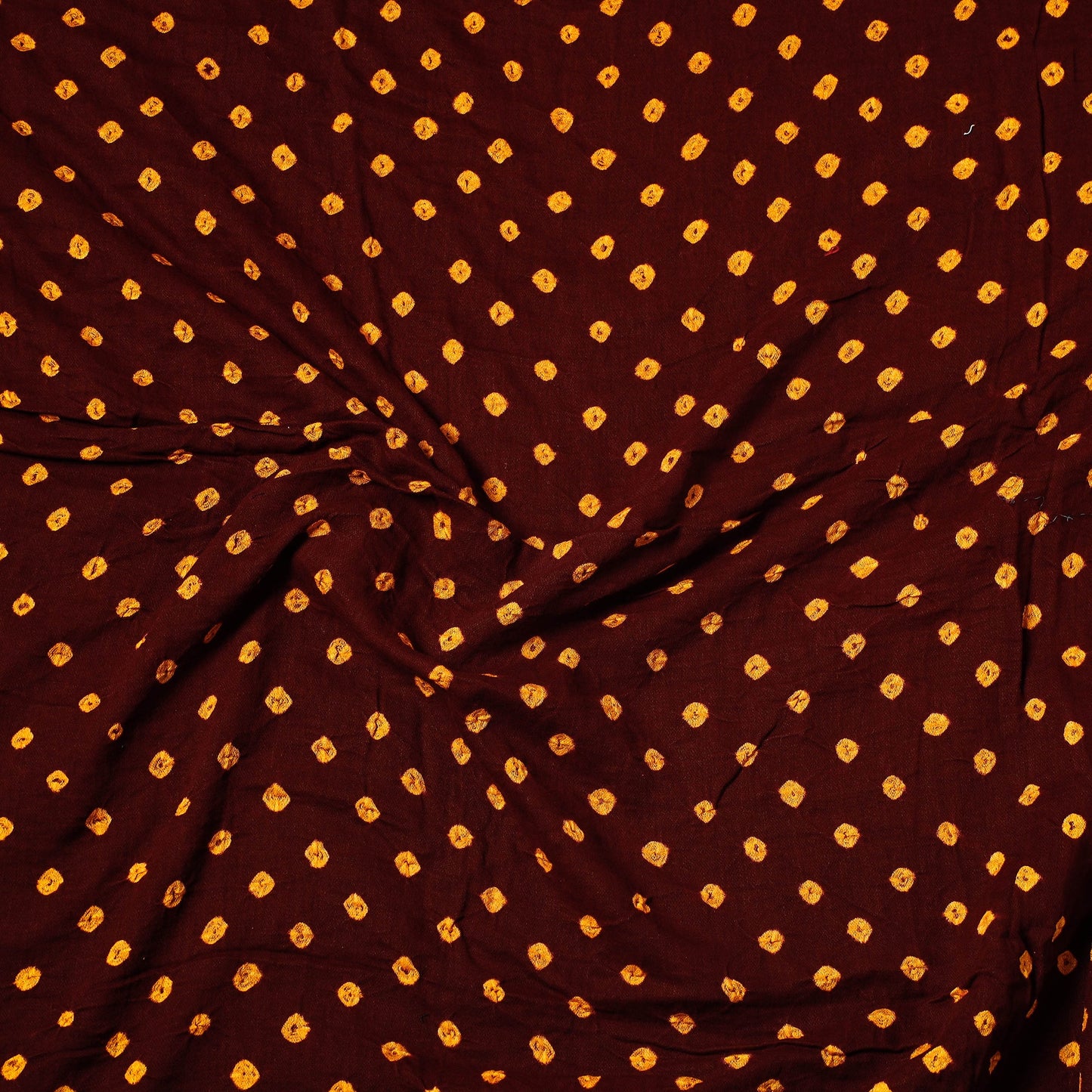 Kutch Bandhani Tie-Dye Satin Cotton Precut Fabric