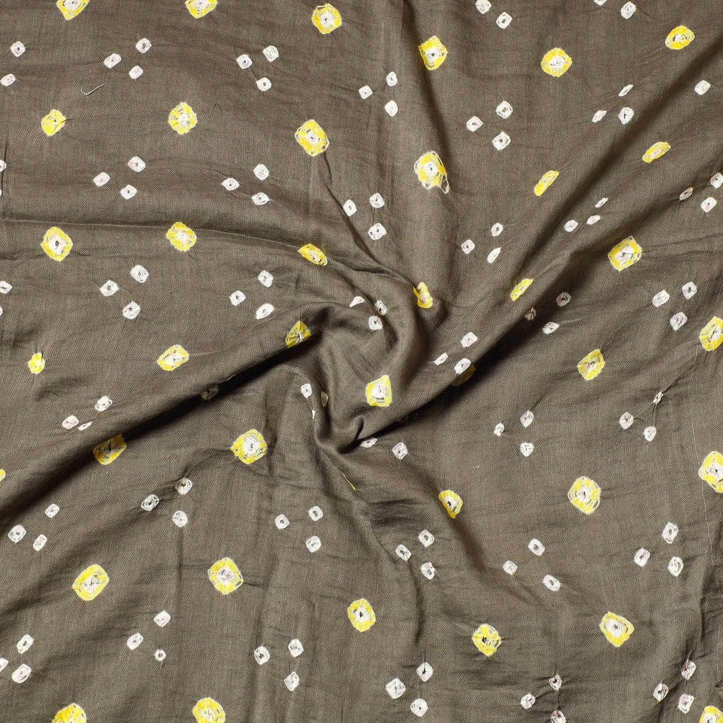 Kutch Bandhani Tie-Dye Satin Cotton Precut Fabric