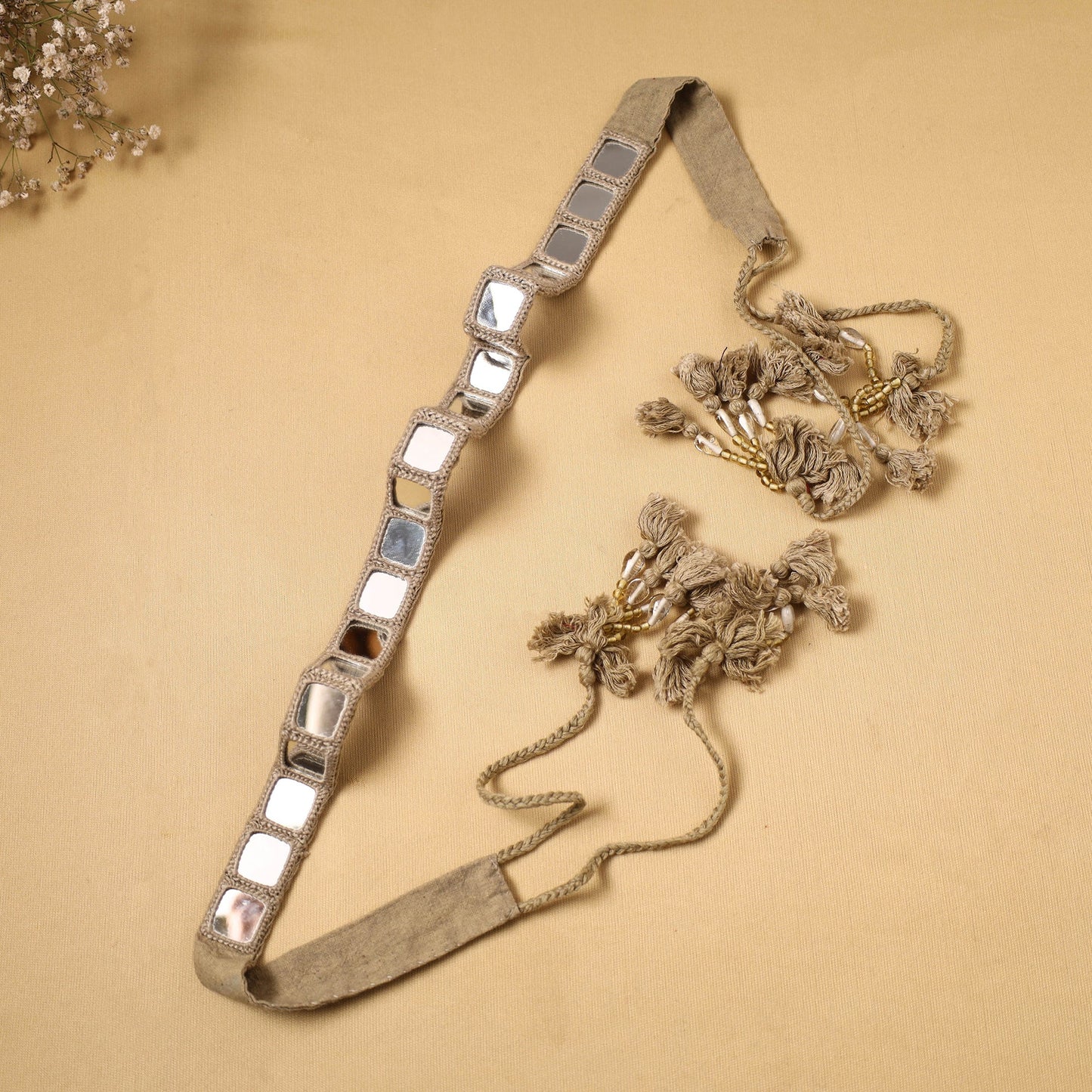 Kutch embroidery mirror work dori waist belt / kamarbandh