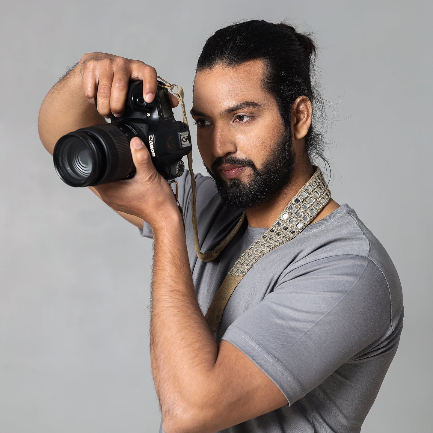 Mirror Work Kutch Embroidery Fabric Camera Belt