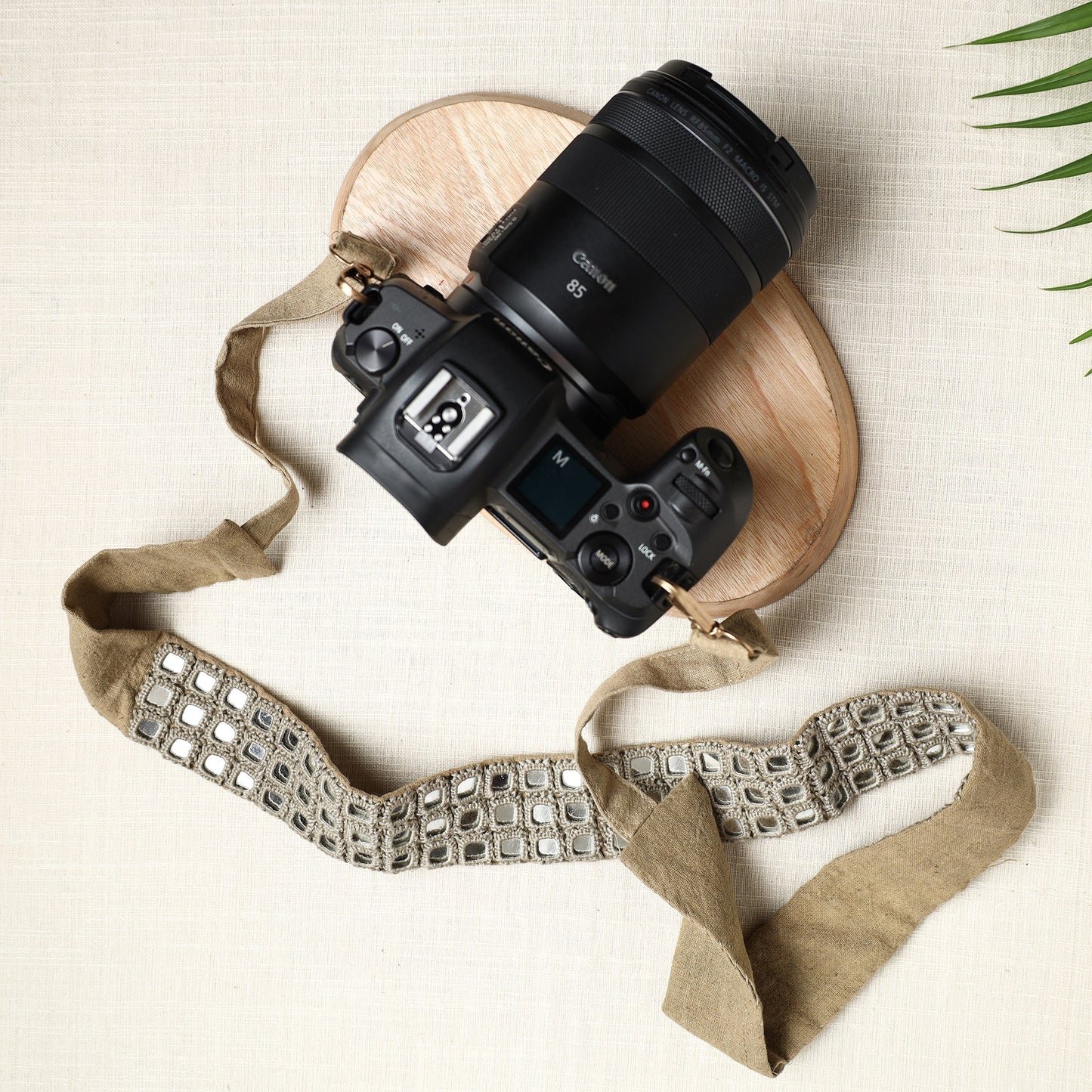Mirror Work Kutch Embroidery Fabric Camera Belt
