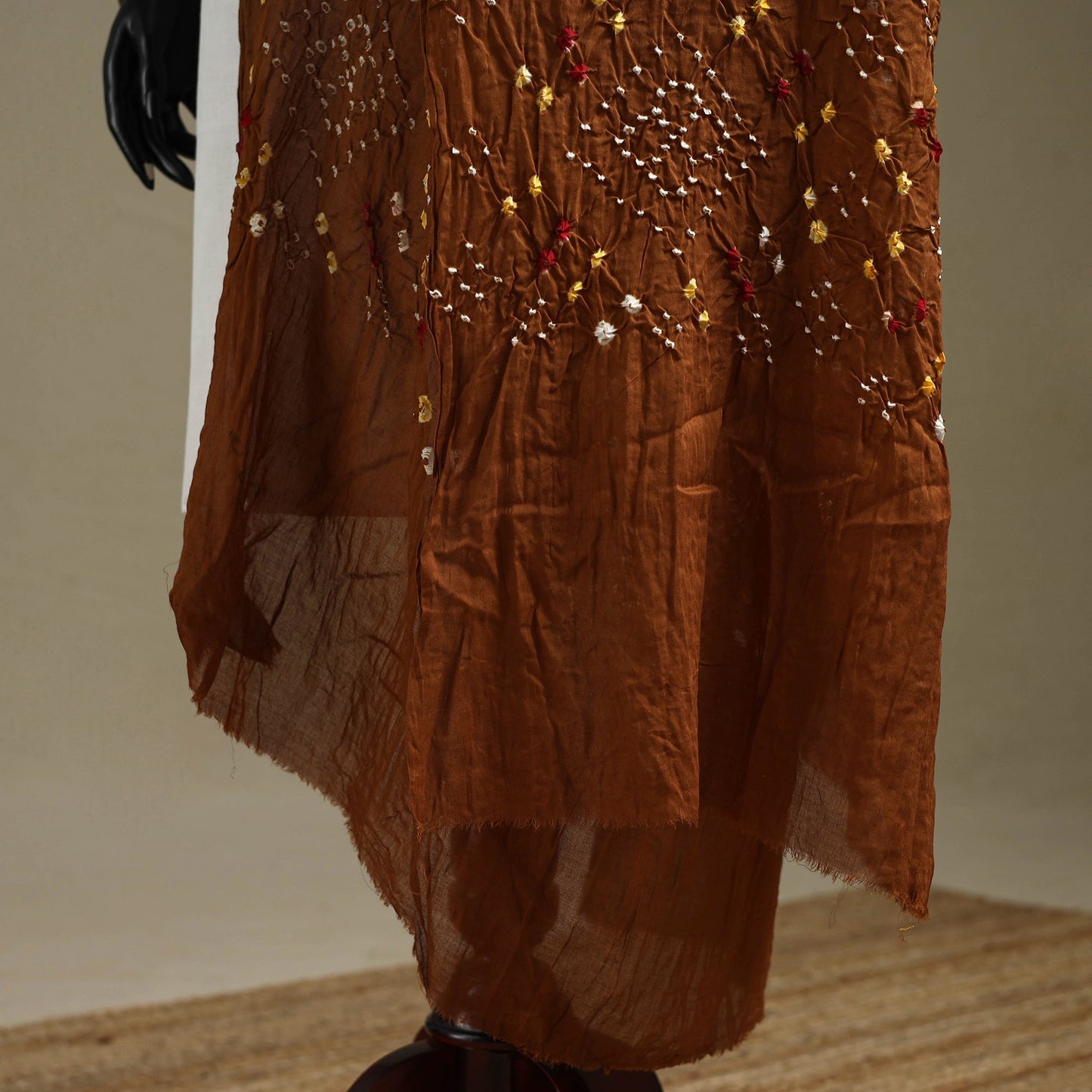 Kutch tie-dye cotton bandhani dupatta 63 - handcrafted