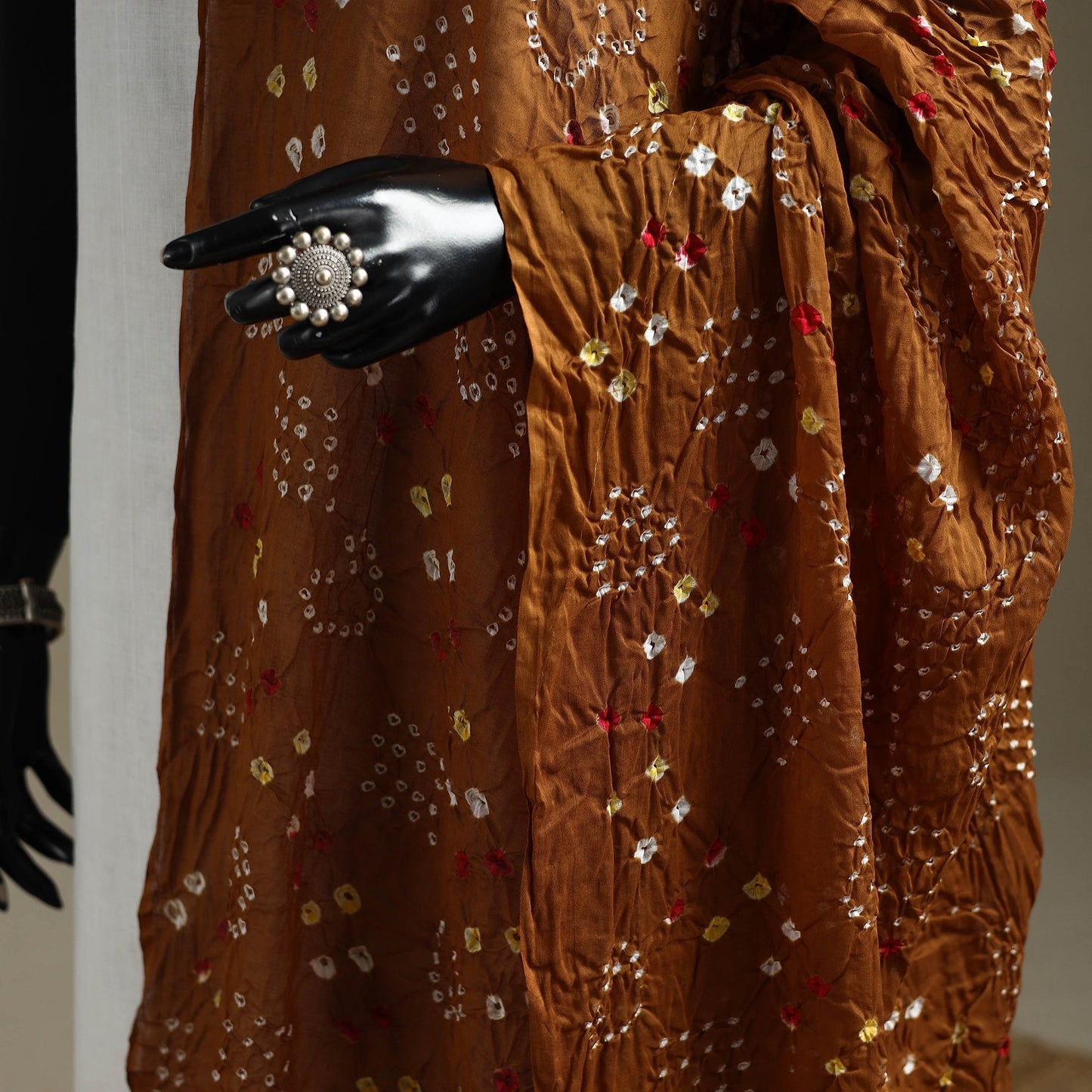 Kutch tie-dye cotton bandhani dupatta 84 - handcrafted