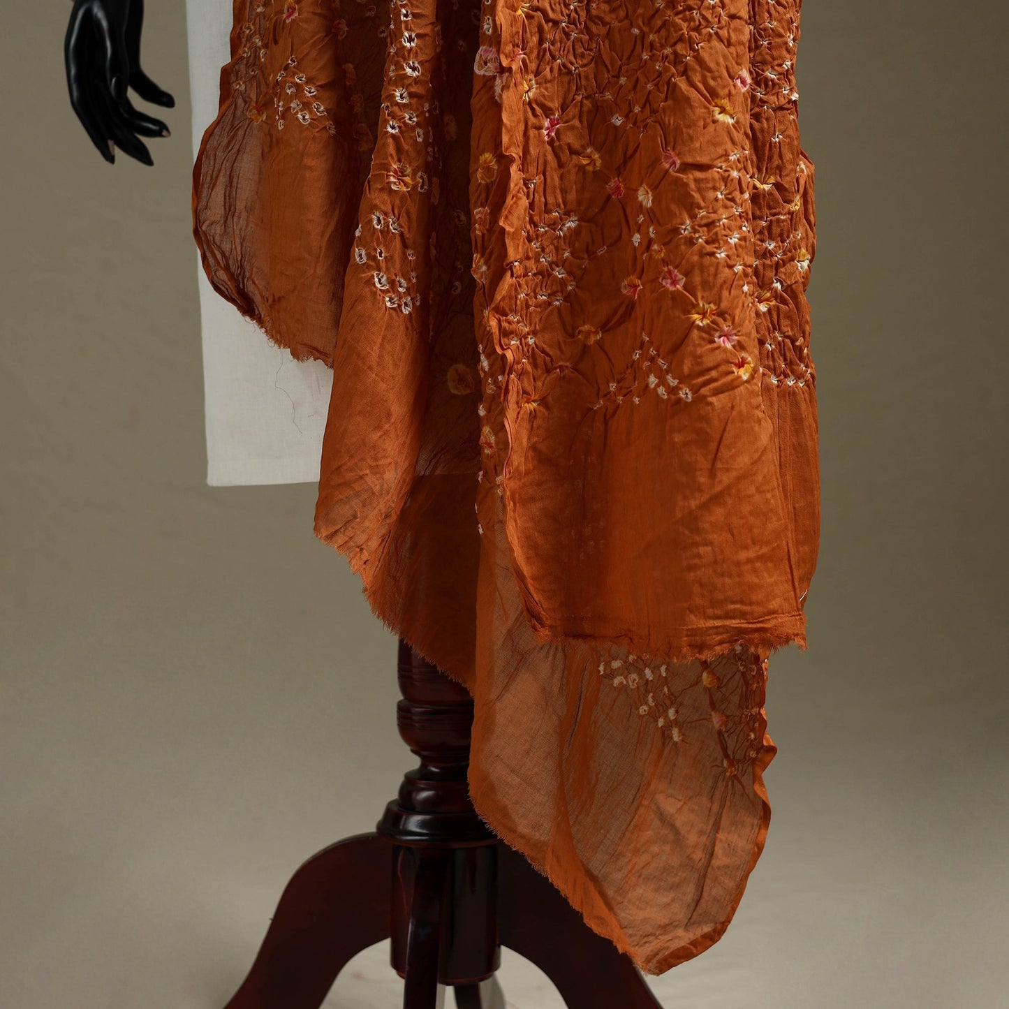 Kutch tie-dye mul cotton bandhani dupatta 06 - handcrafted