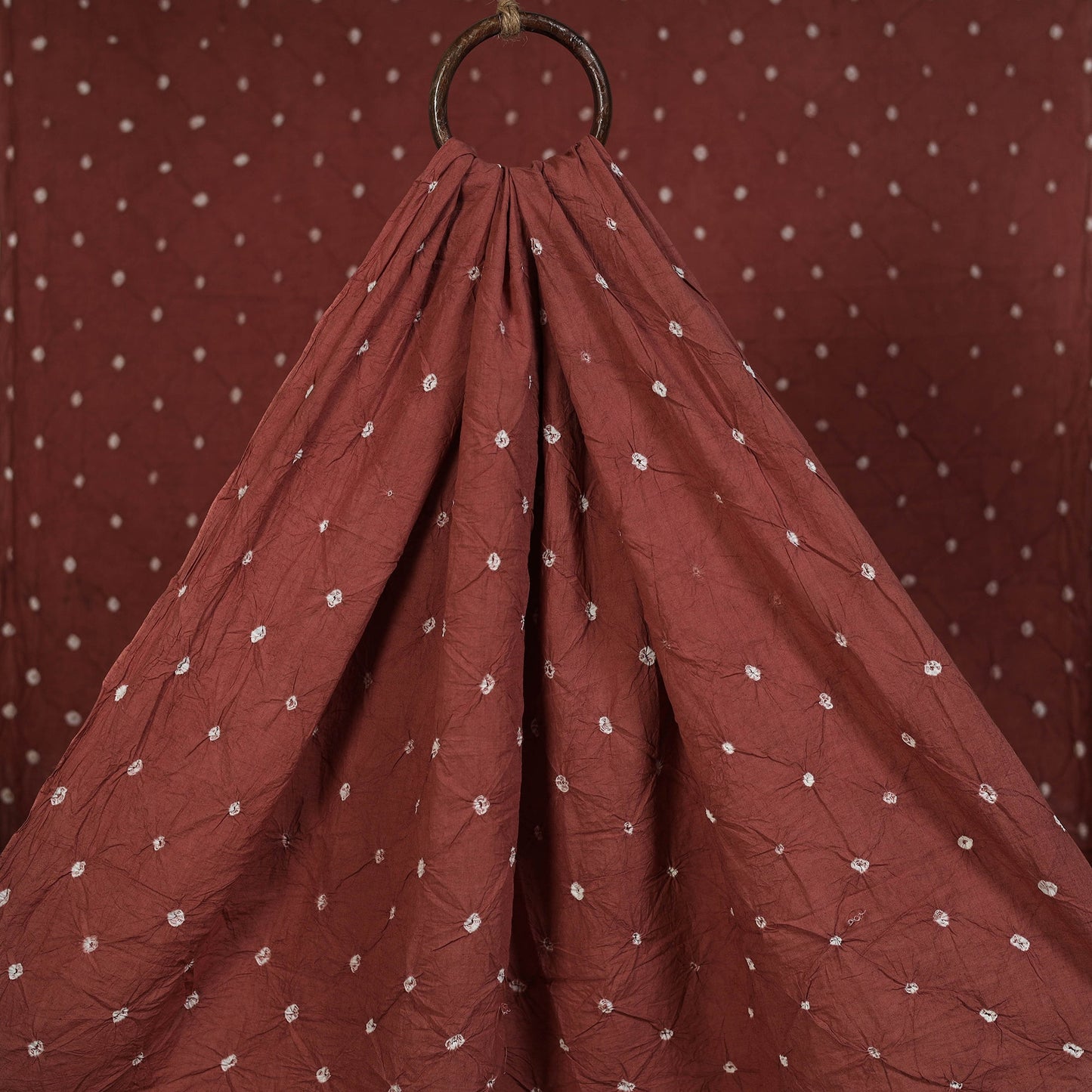 Kutch tie-dye pure mul cotton bandhani fabric 02