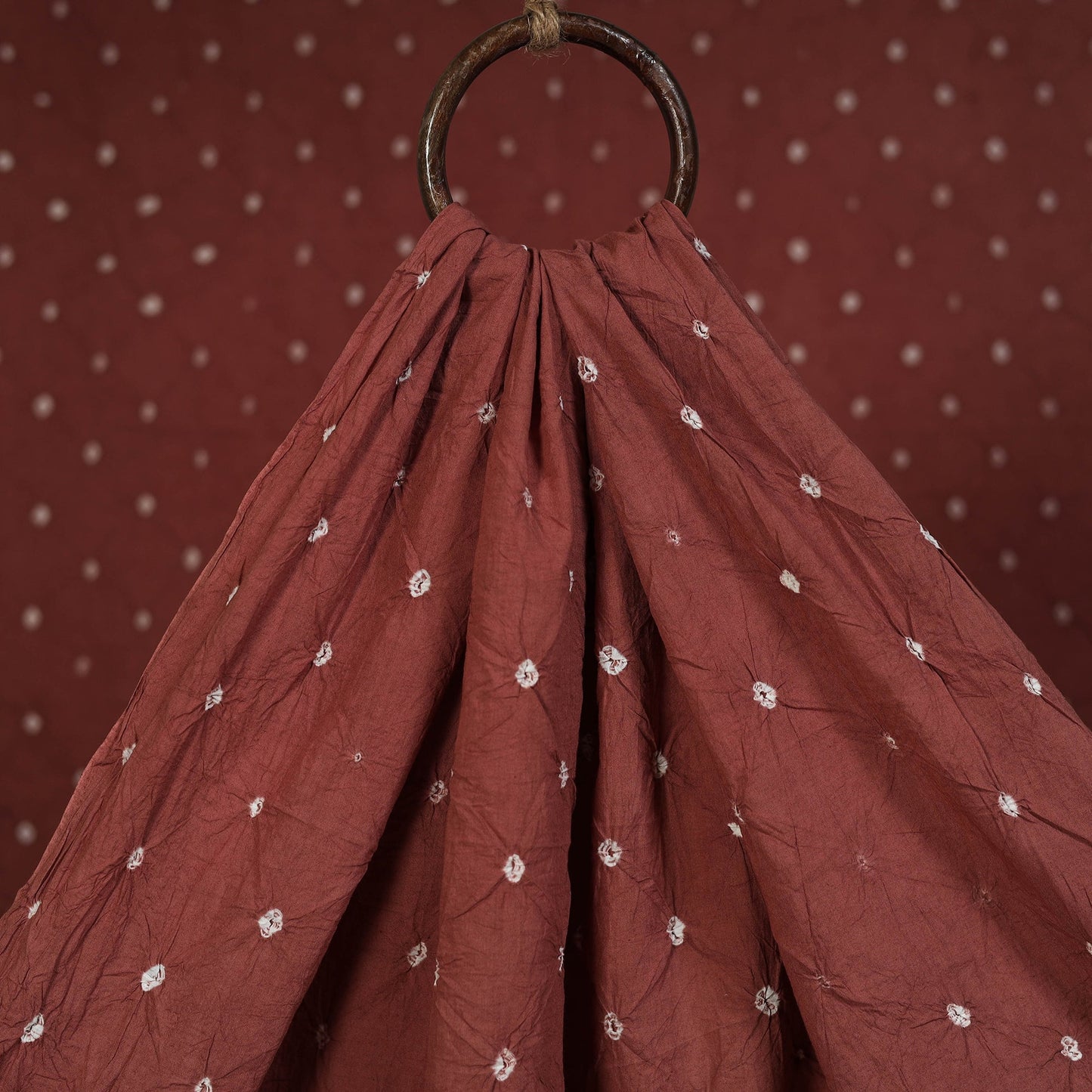 Kutch tie-dye pure mul cotton bandhani fabric 02