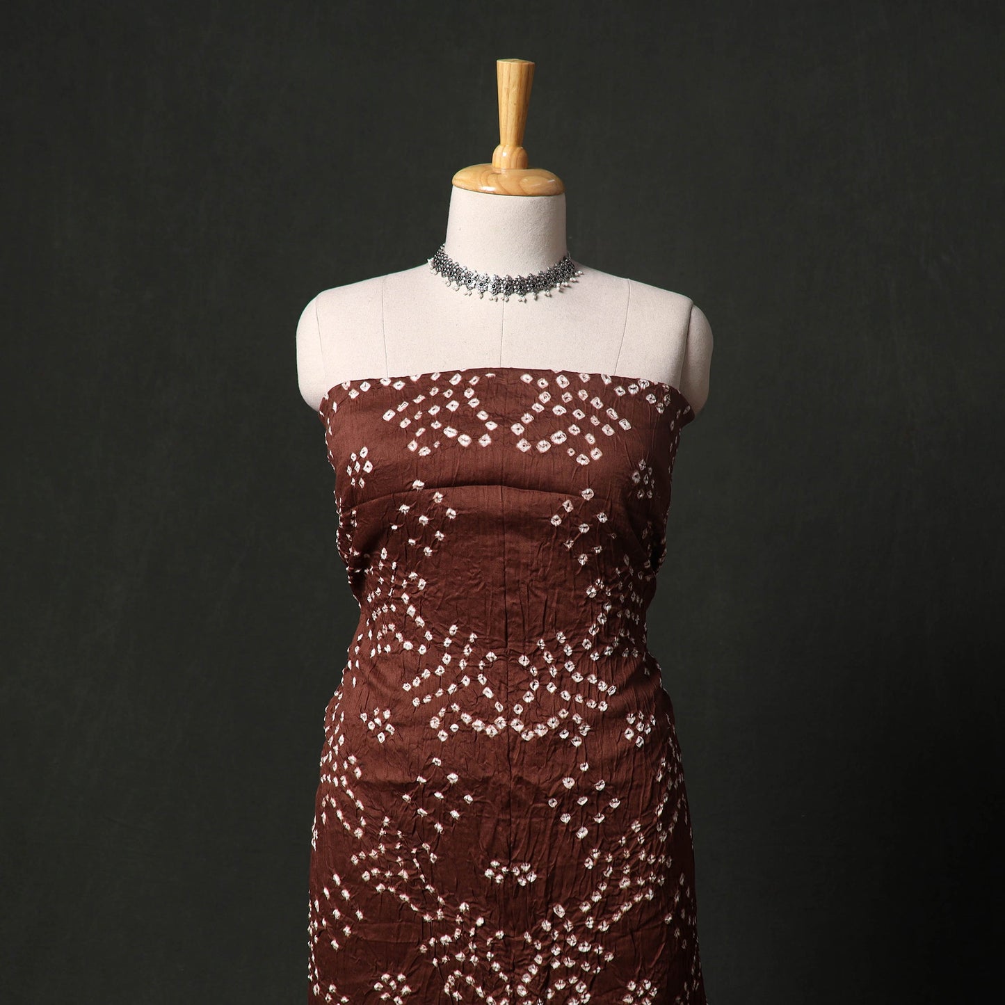 Kutch tie-dye satin cotton bandhani 3pc unstitched dress