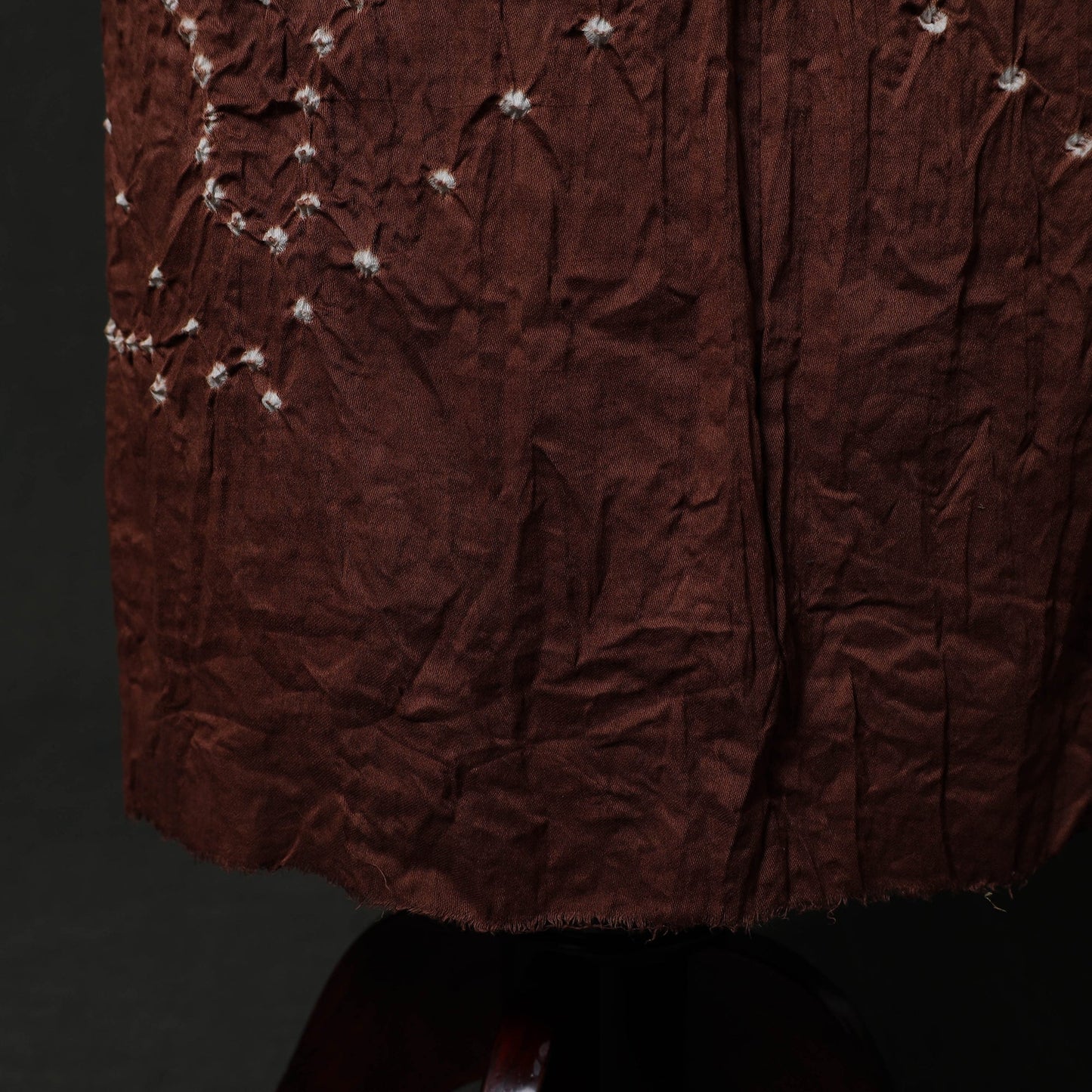 Kutch tie-dye satin cotton bandhani 3pc unstitched dress