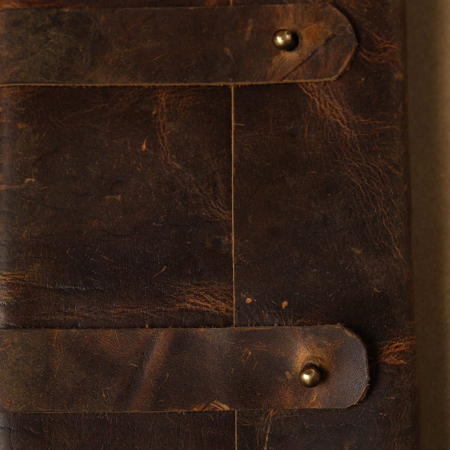 Brown - leather cover handmade paper notebook 18