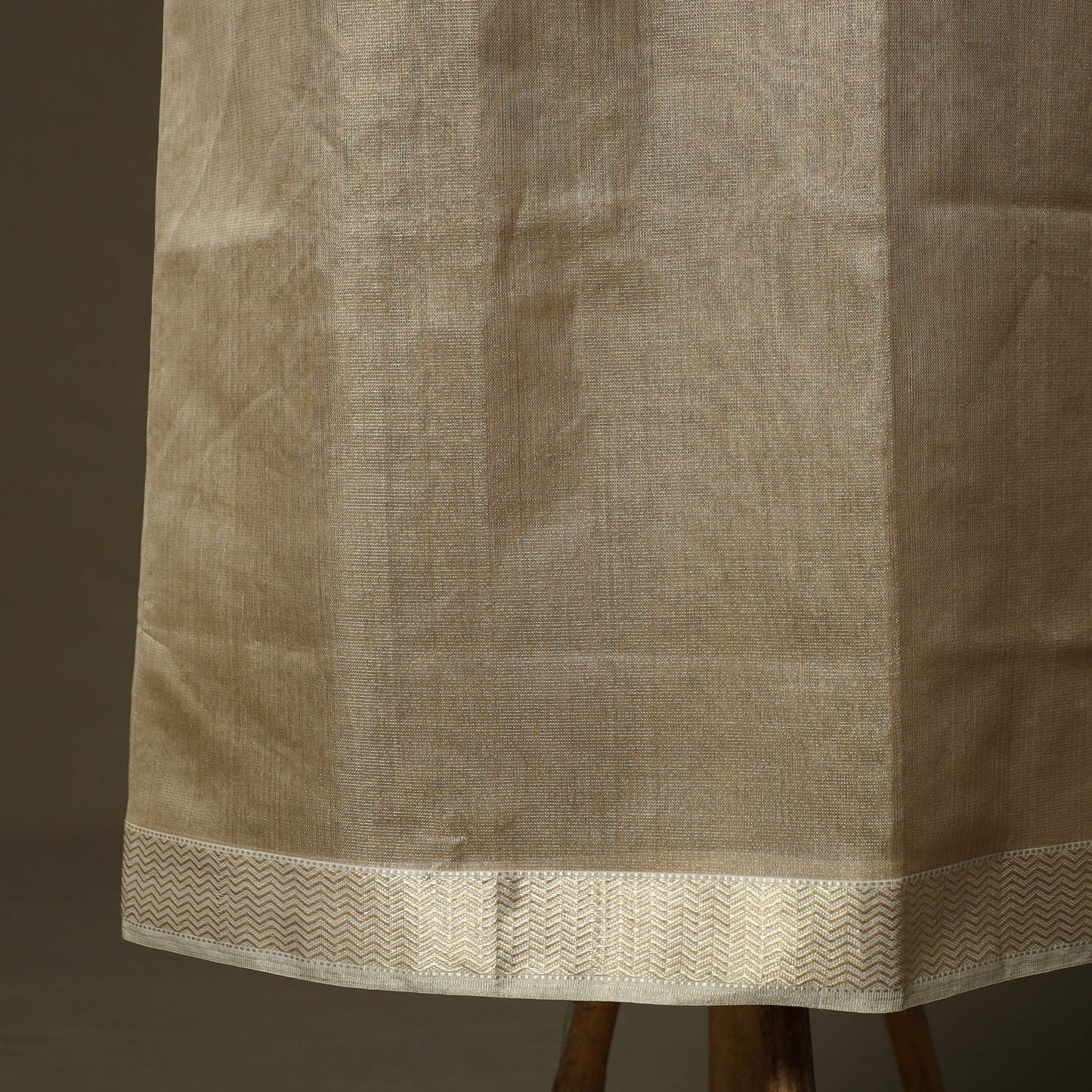 Maheshwari silk tissue zari handloom 2pc unstitched dress