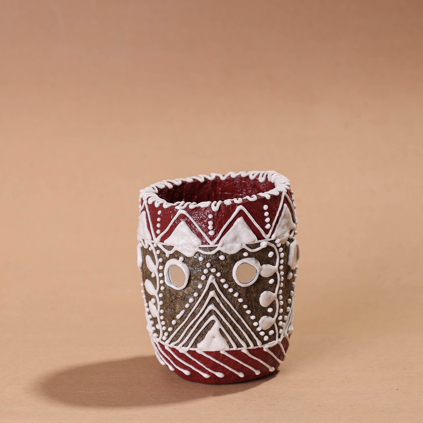 Mandana Art Handpainted Paper Mache Pen Stand