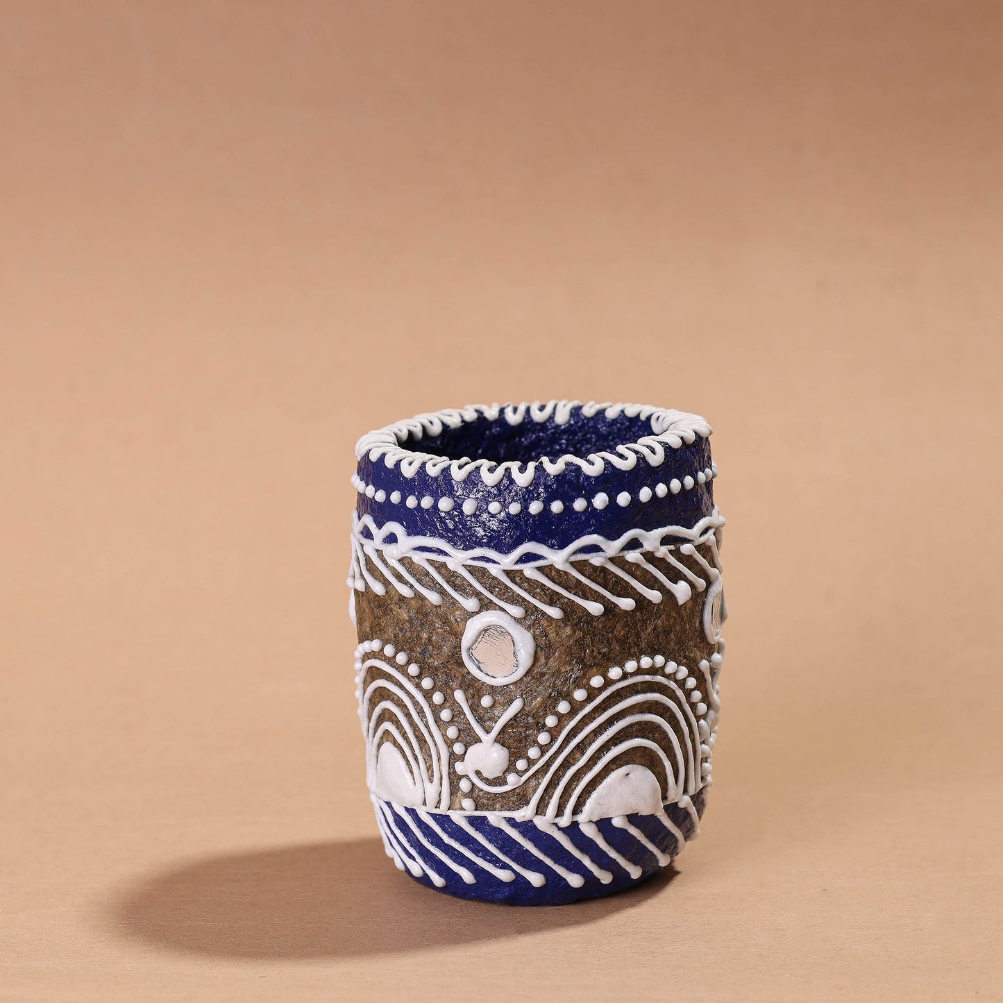 Mandana Art Handpainted Paper Mache Pen Stand