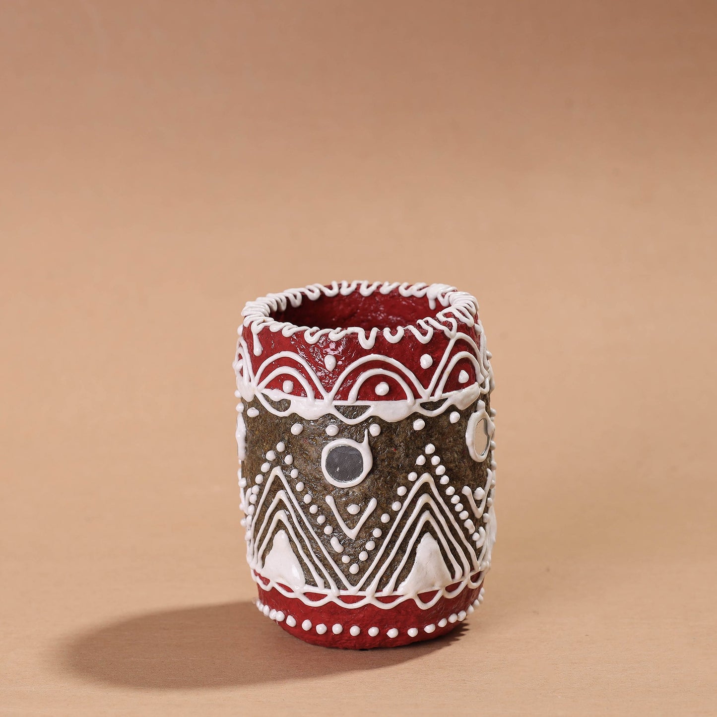 Mandana Art Handpainted Paper Mache Pen Stand
