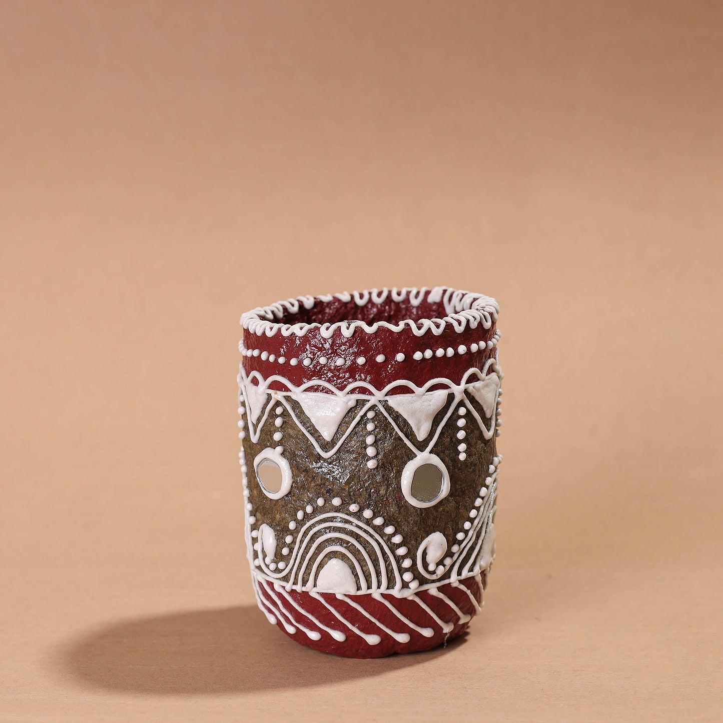 Mandana Art Handpainted Paper Mache Pen Stand