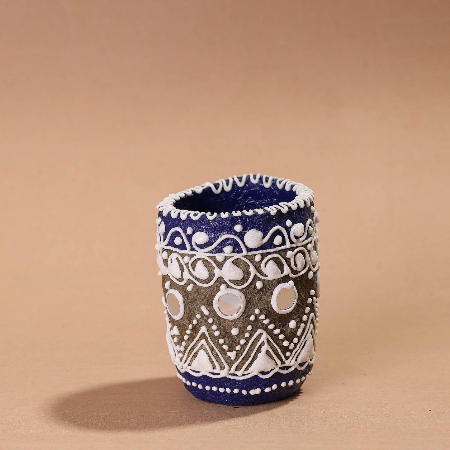 Mandana Art Handpainted Paper Mache Pen Stand