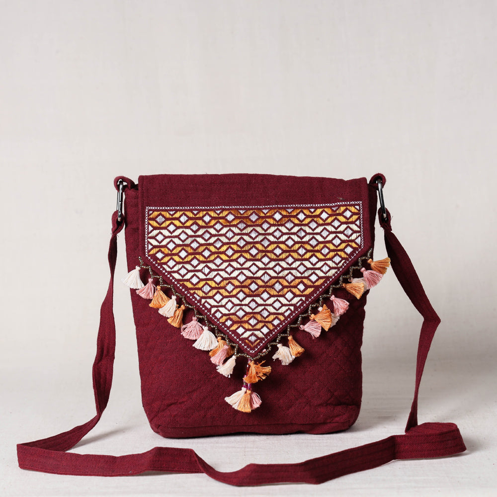 embroidery sling bag