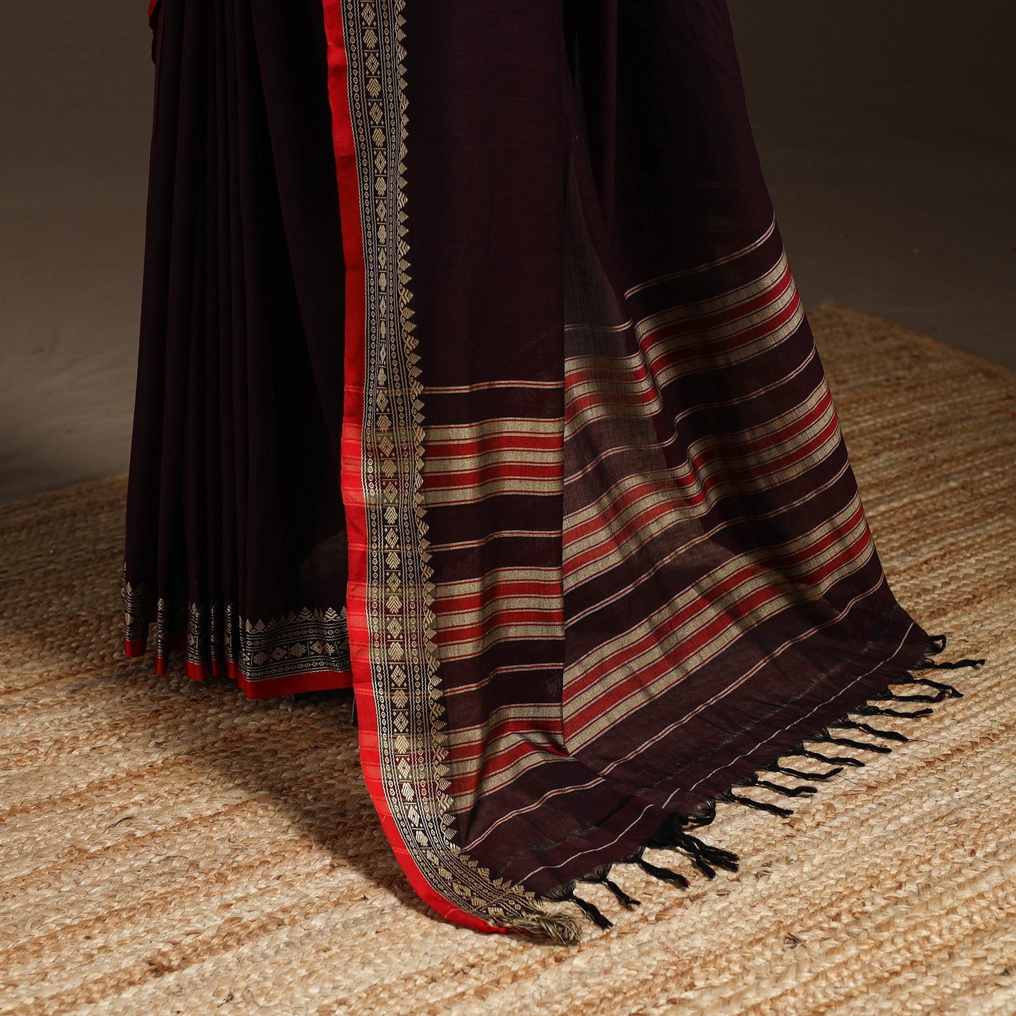 Mercerised cotton dharwad saree with thread border 20