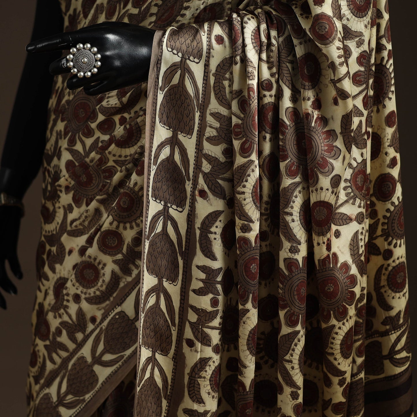 Modal silk hand bagru saree 26 - handcrafted