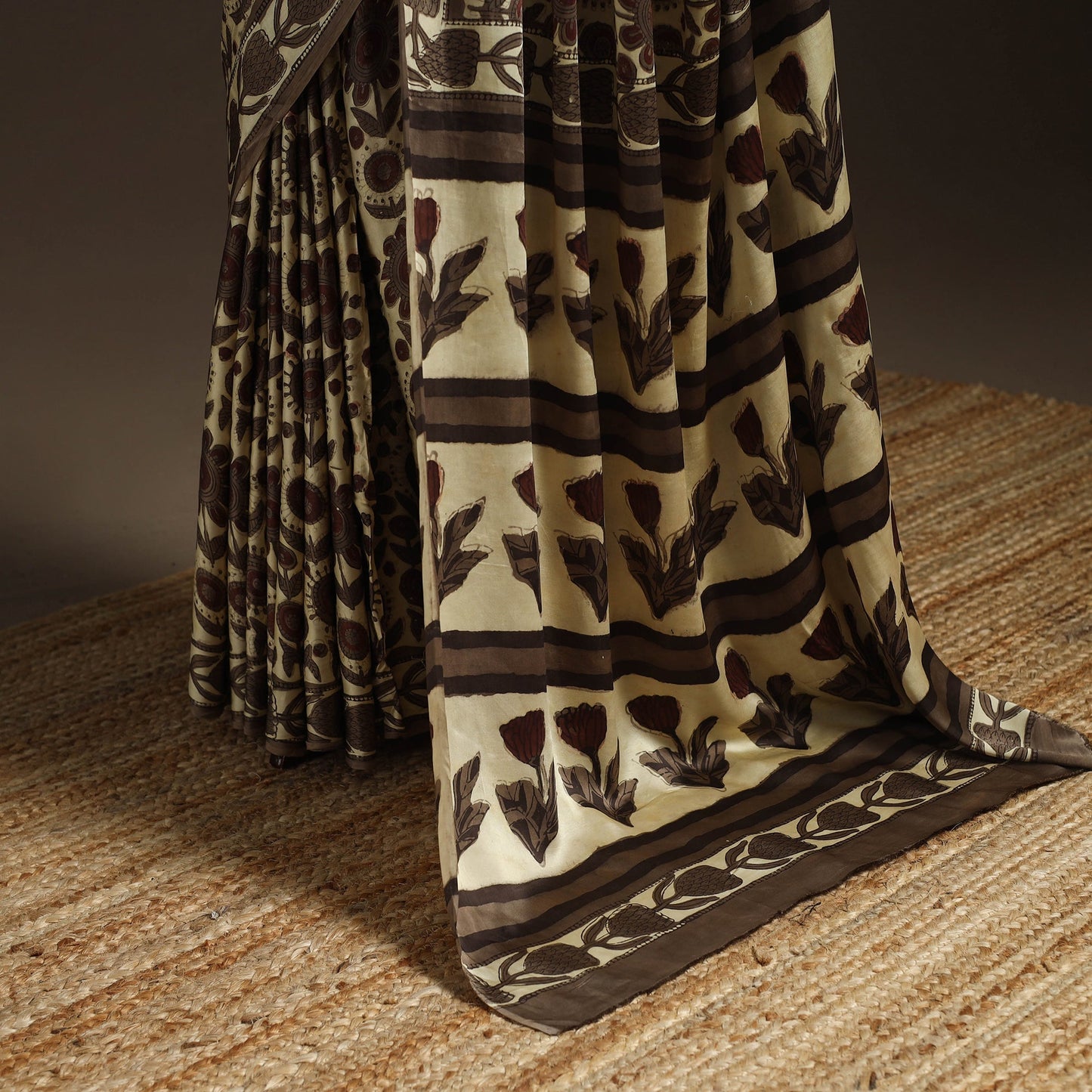 Modal silk hand bagru saree 26 - handcrafted