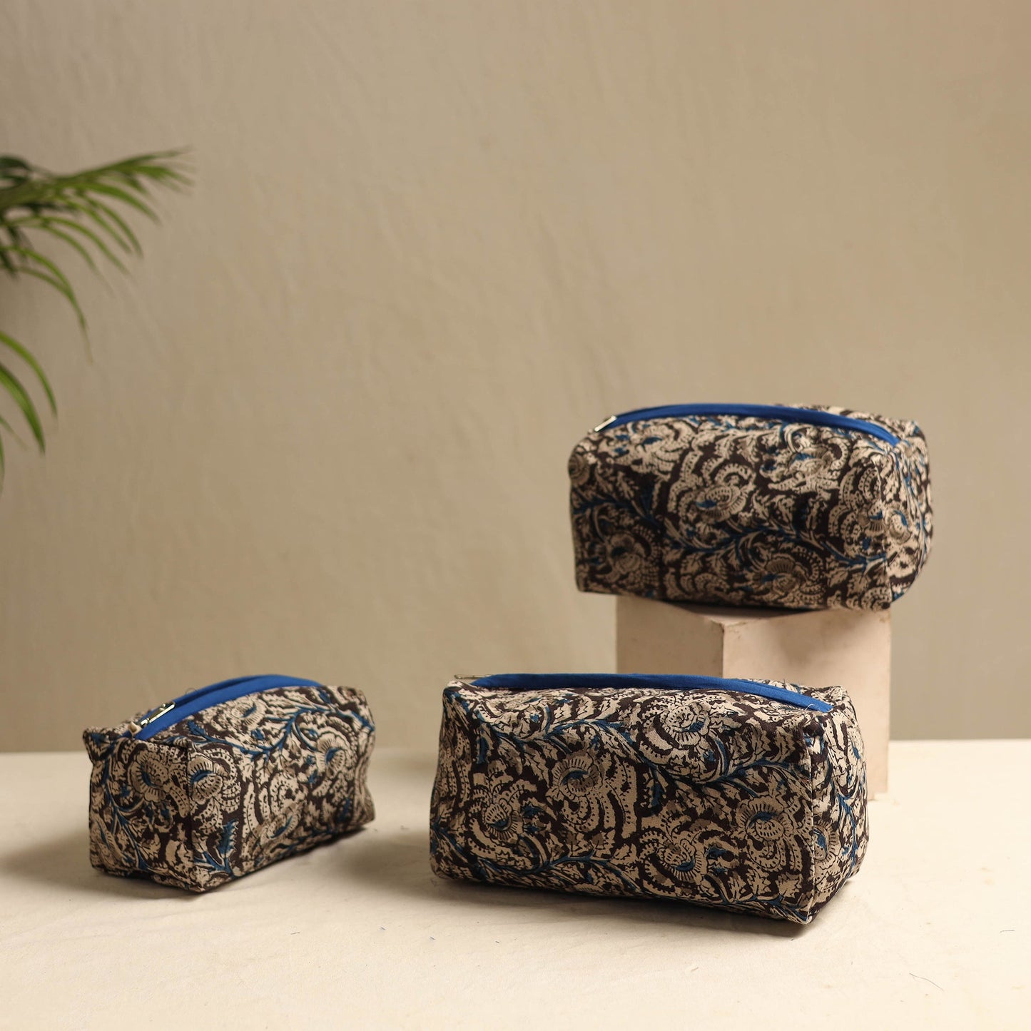 Brown Multipurpose Handmade Toiletry Bags (Set of 3)