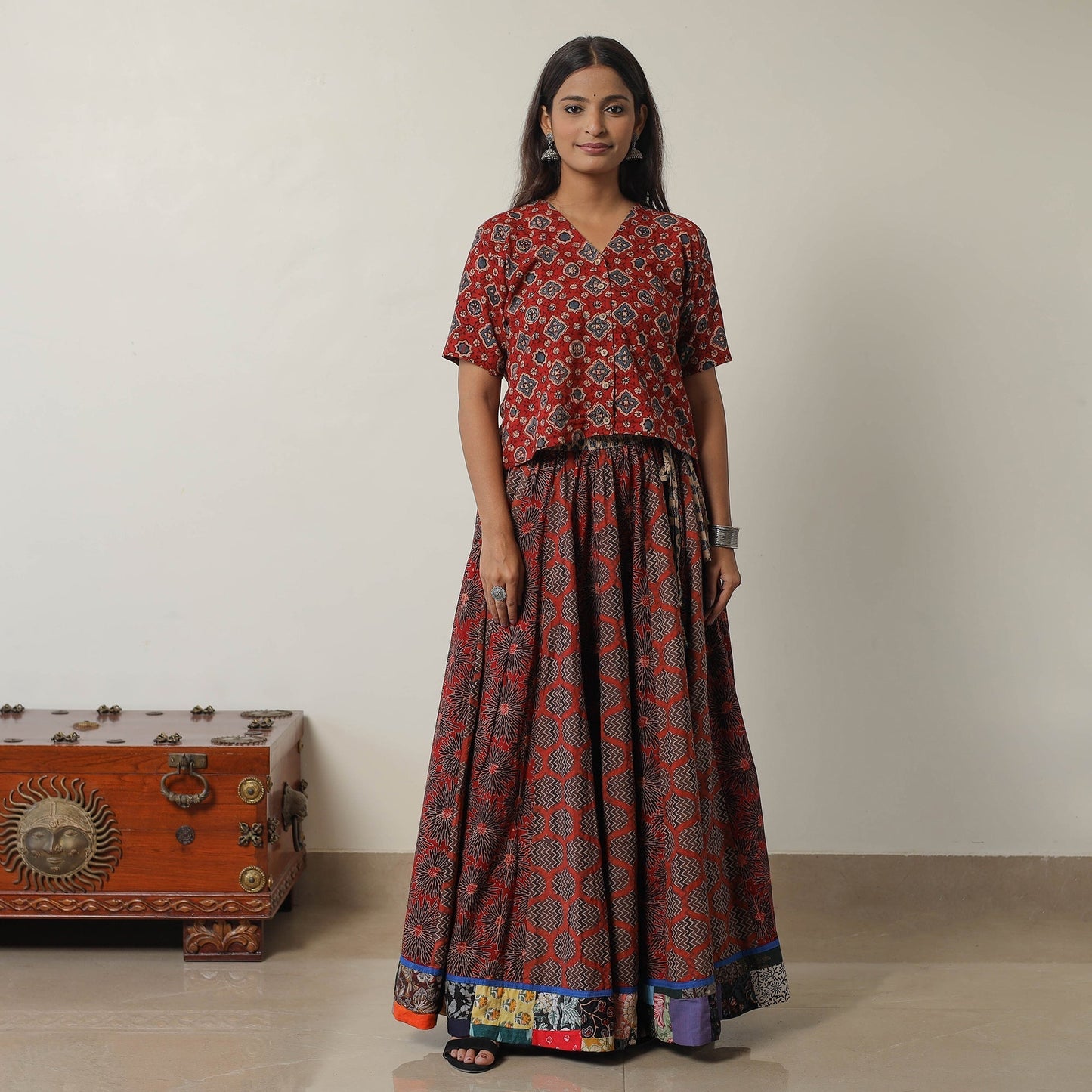 Ajrakh Skirt
