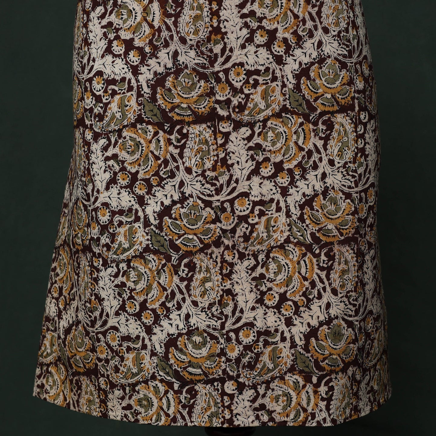 Natural dyed block print cotton pedana kalamkari 2pc