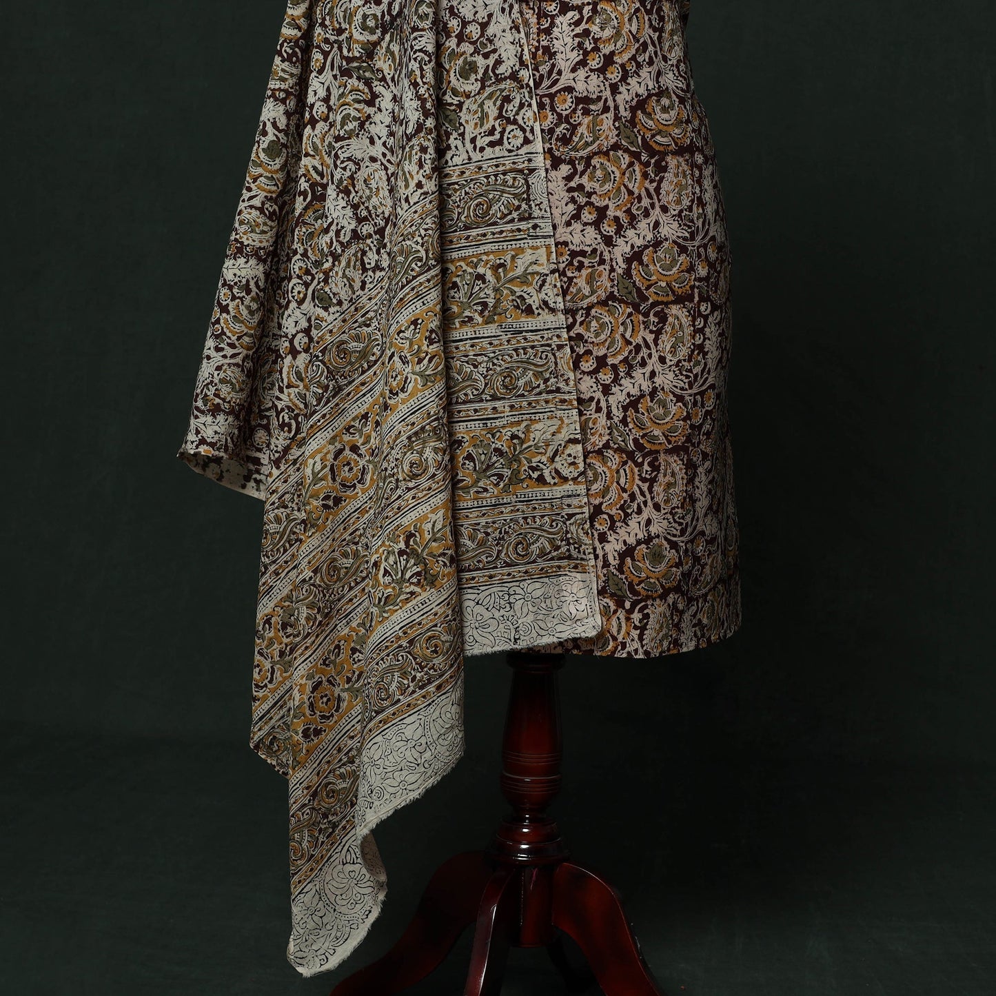 Natural dyed block print cotton pedana kalamkari 2pc