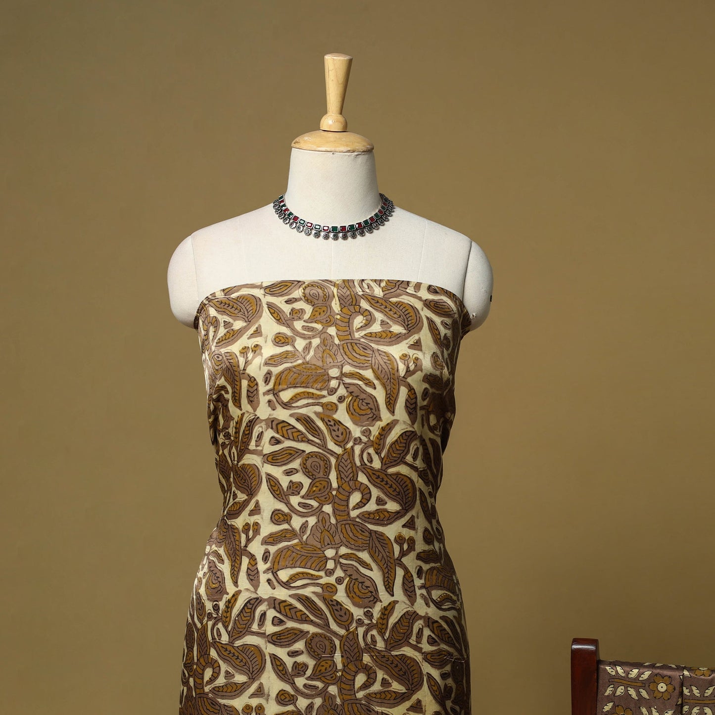 Natural dyed modal silk bagru 2pc unstitched dress material