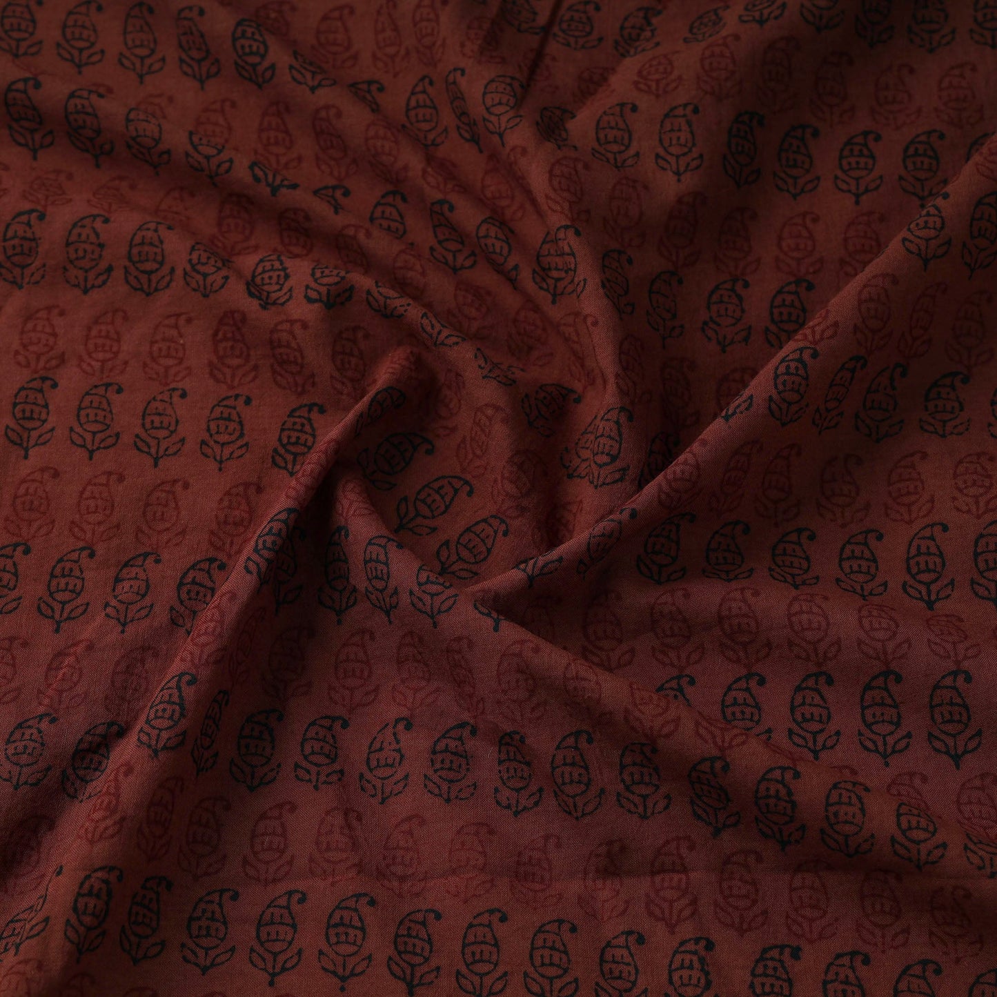 Natural dyed cotton hand bagh fabric 02 - handcrafted