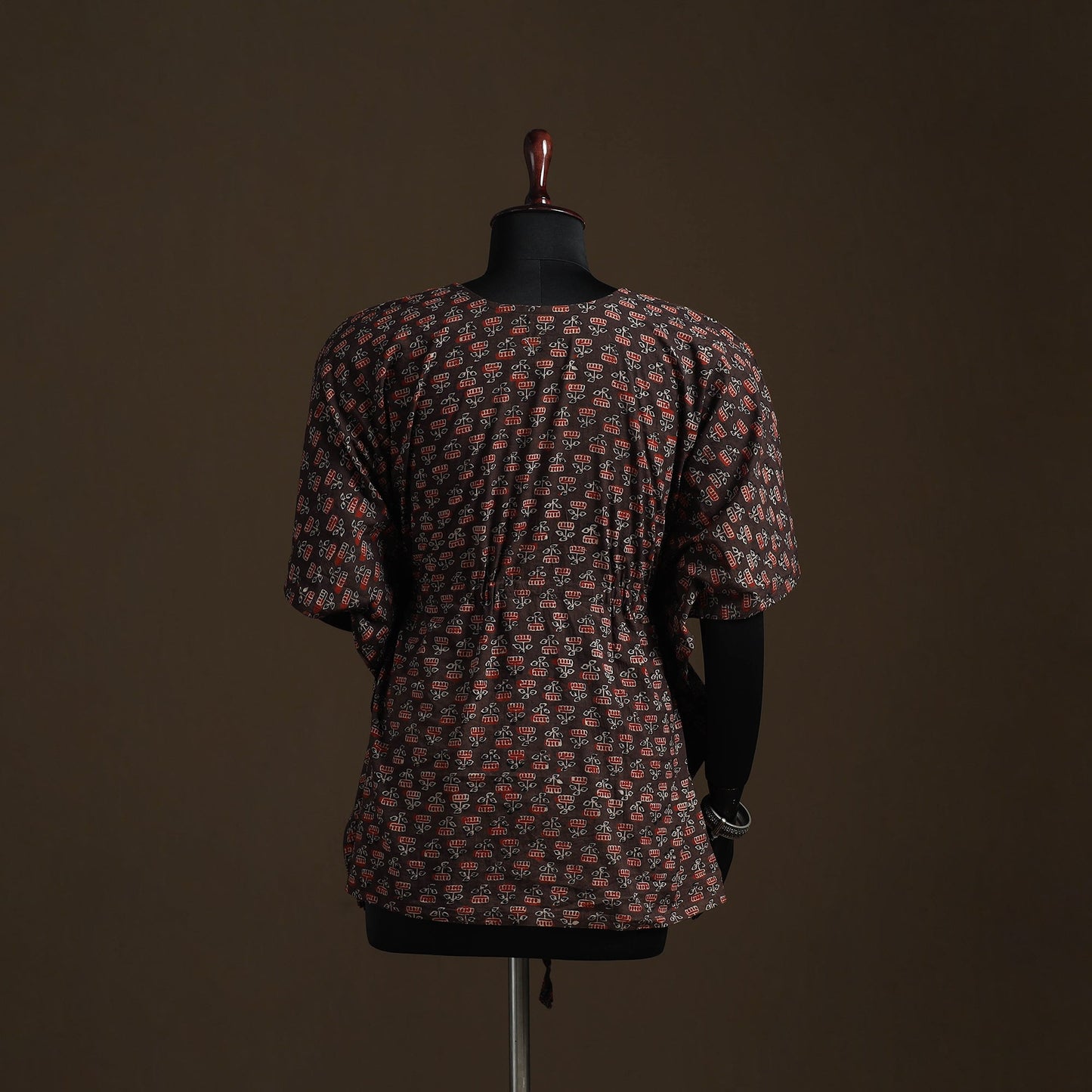Natural dyed hand block ajrakh print patchwork cotton