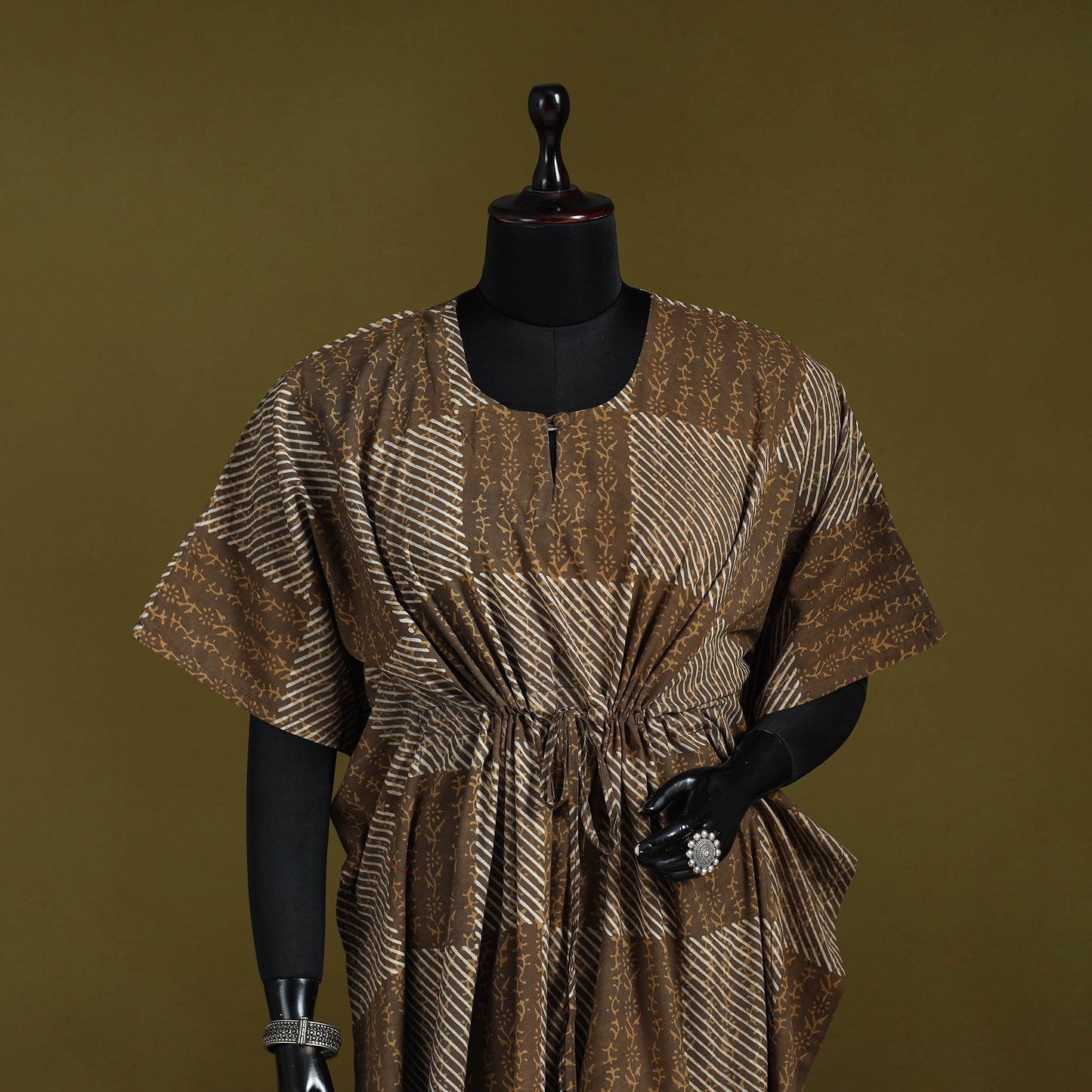 Natural dyed hand akola cotton medium kaftan 89