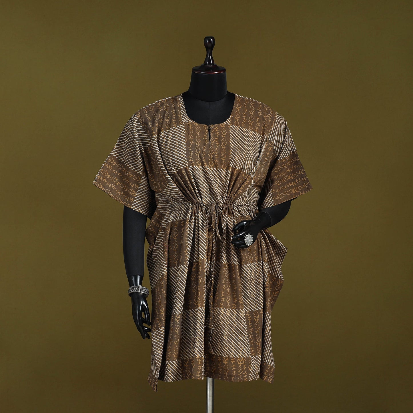 Natural dyed hand akola cotton medium kaftan 89