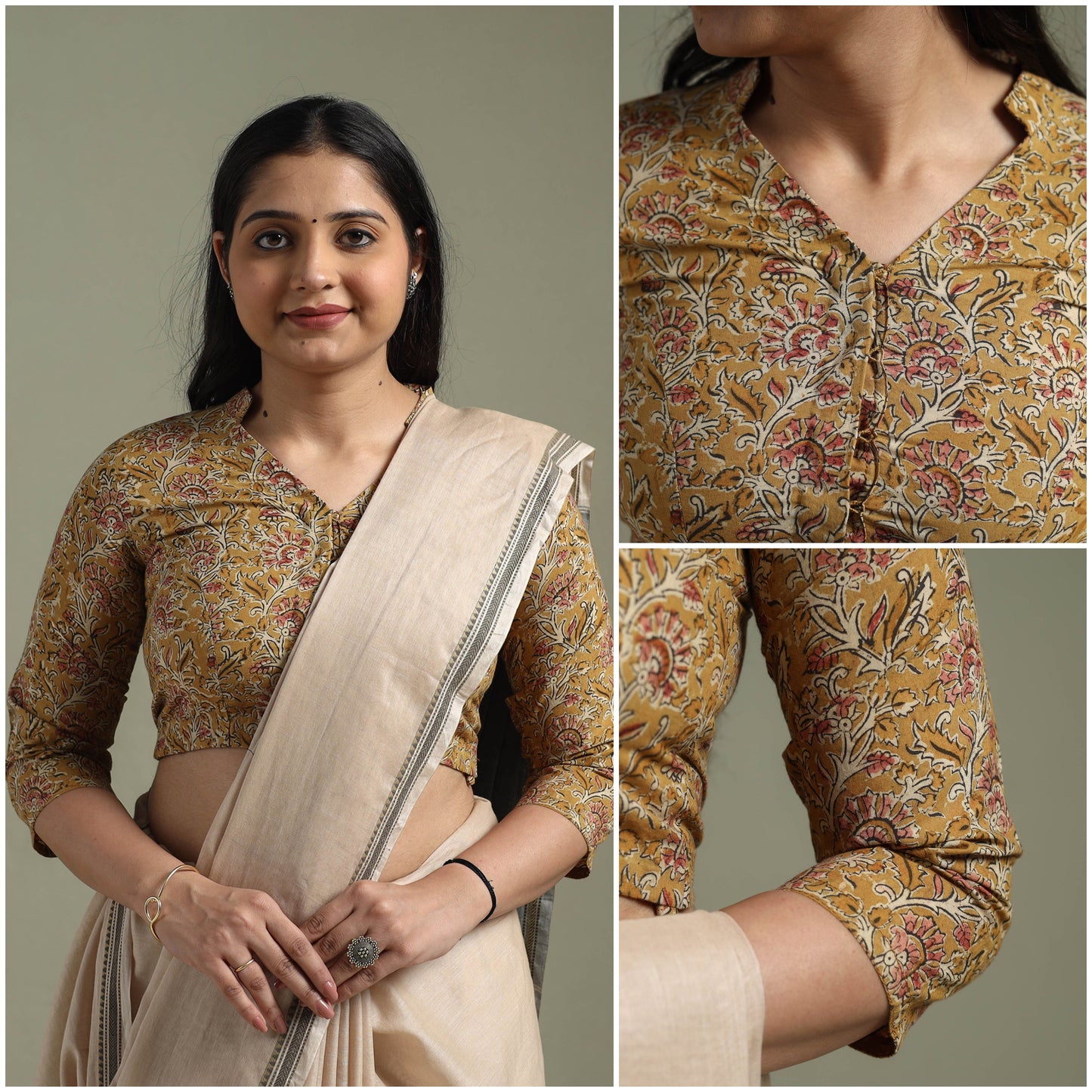 Brown - pedana hand block print cotton natural dyed