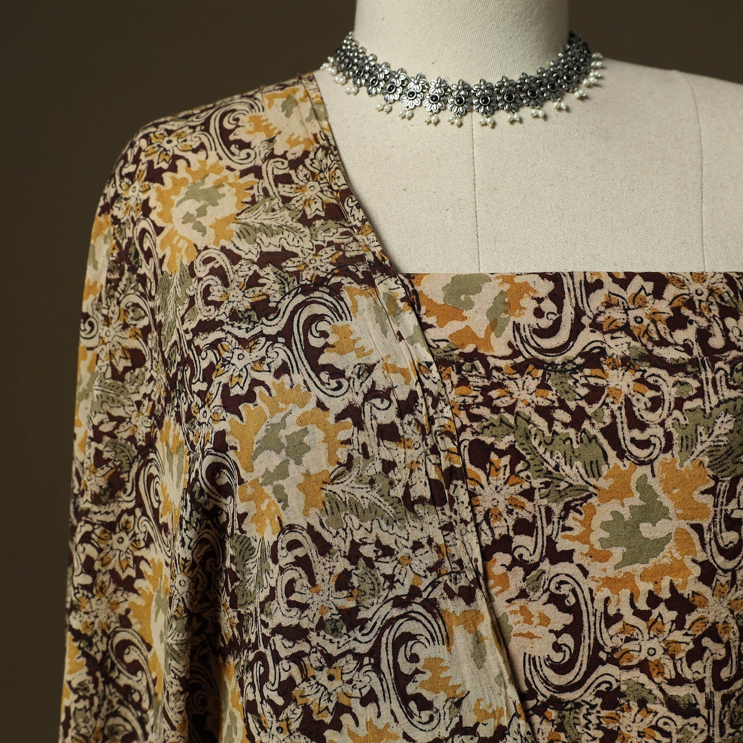Pedana hand block print natural dyed cotton kalamkari 2pc