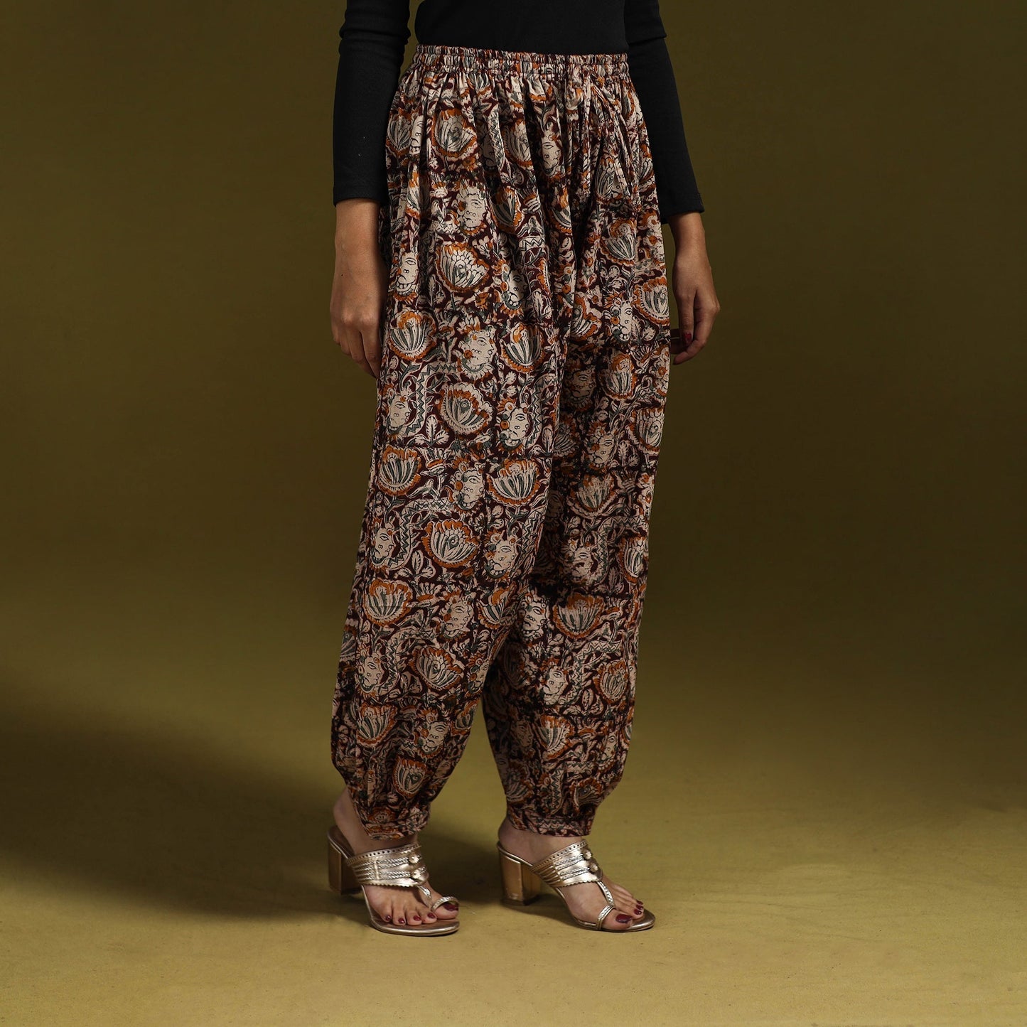 Pedana hand natural dyed cotton kalamkari afghani salwar 13