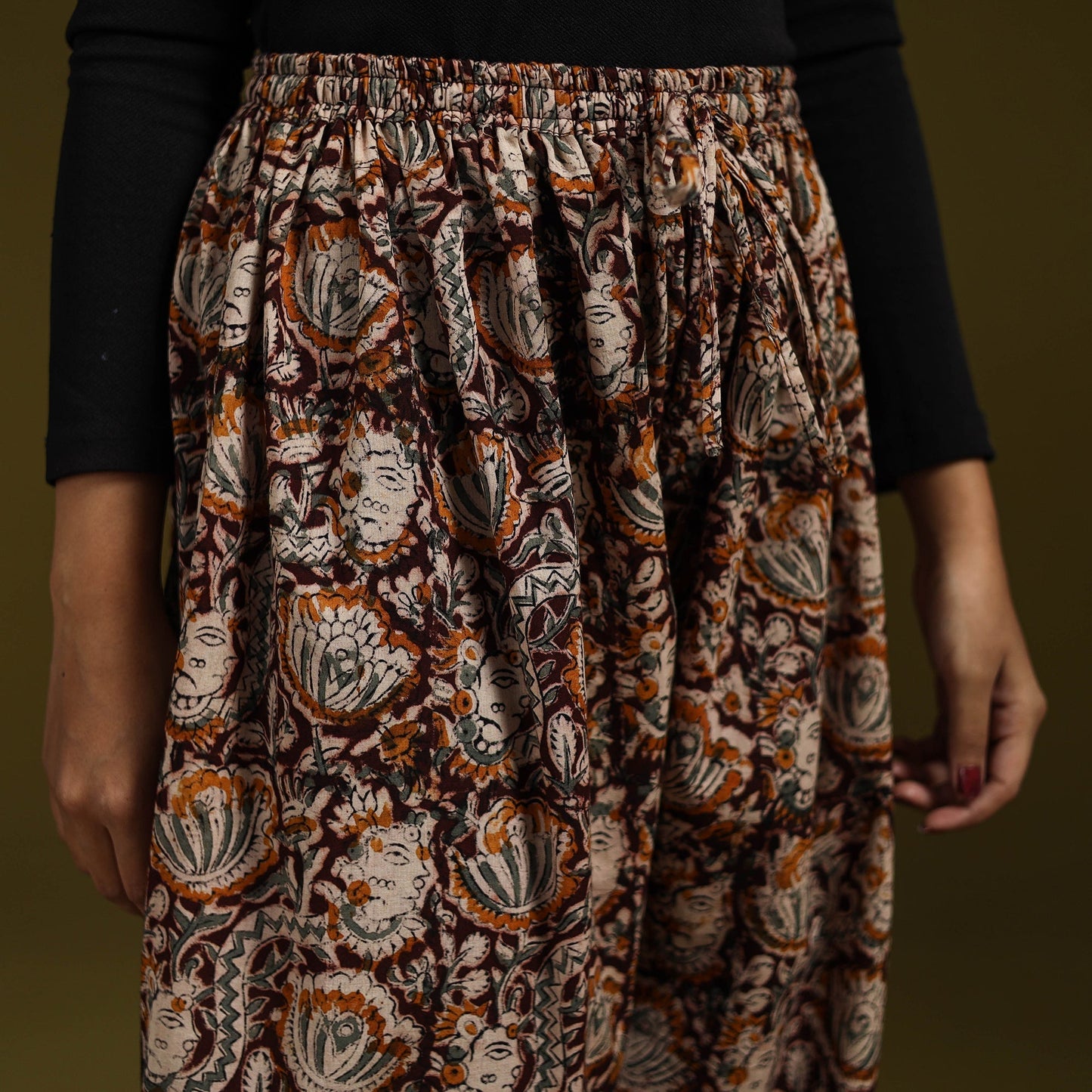 Pedana hand natural dyed cotton kalamkari afghani salwar 13