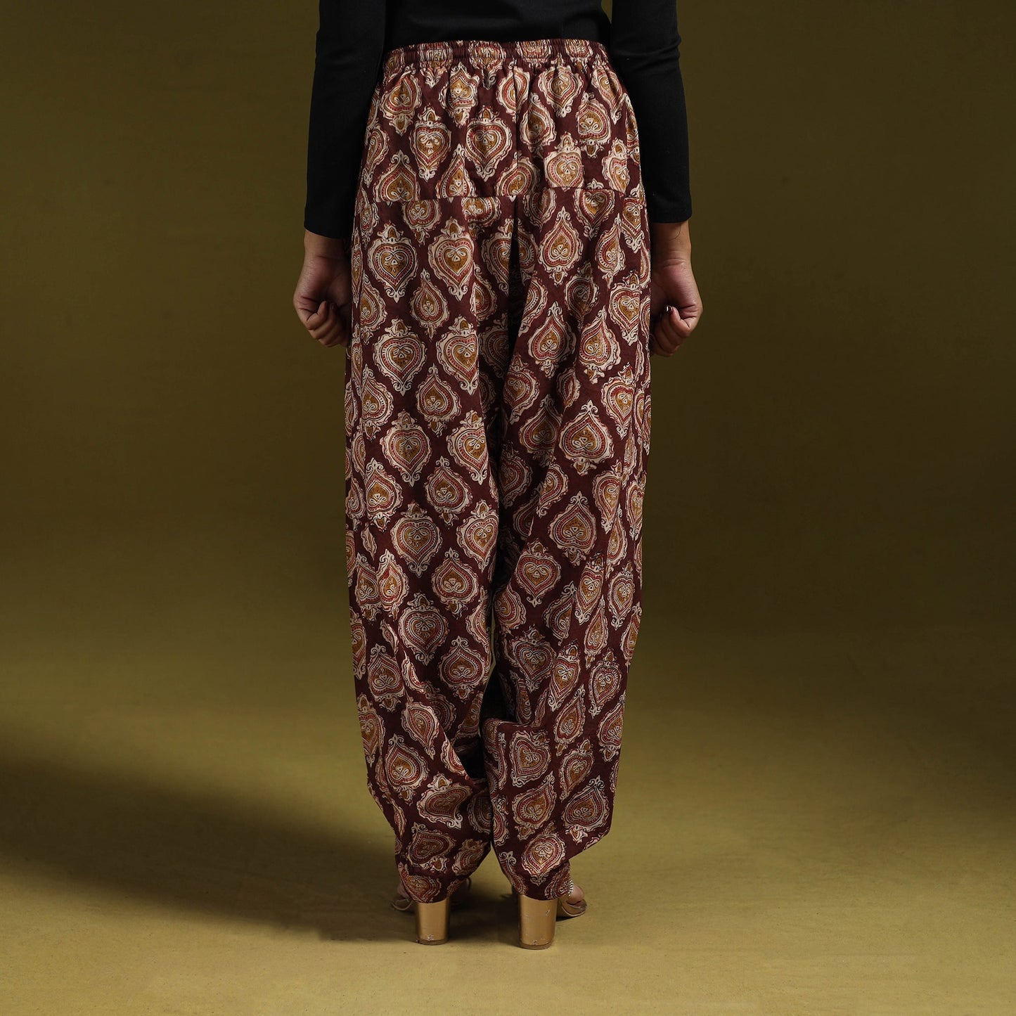 Pedana hand natural dyed cotton kalamkari salwar 01