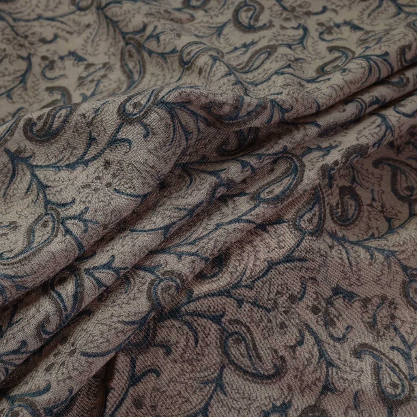 Pedana Kalamkari Block Print Handwoven Wool Fabric