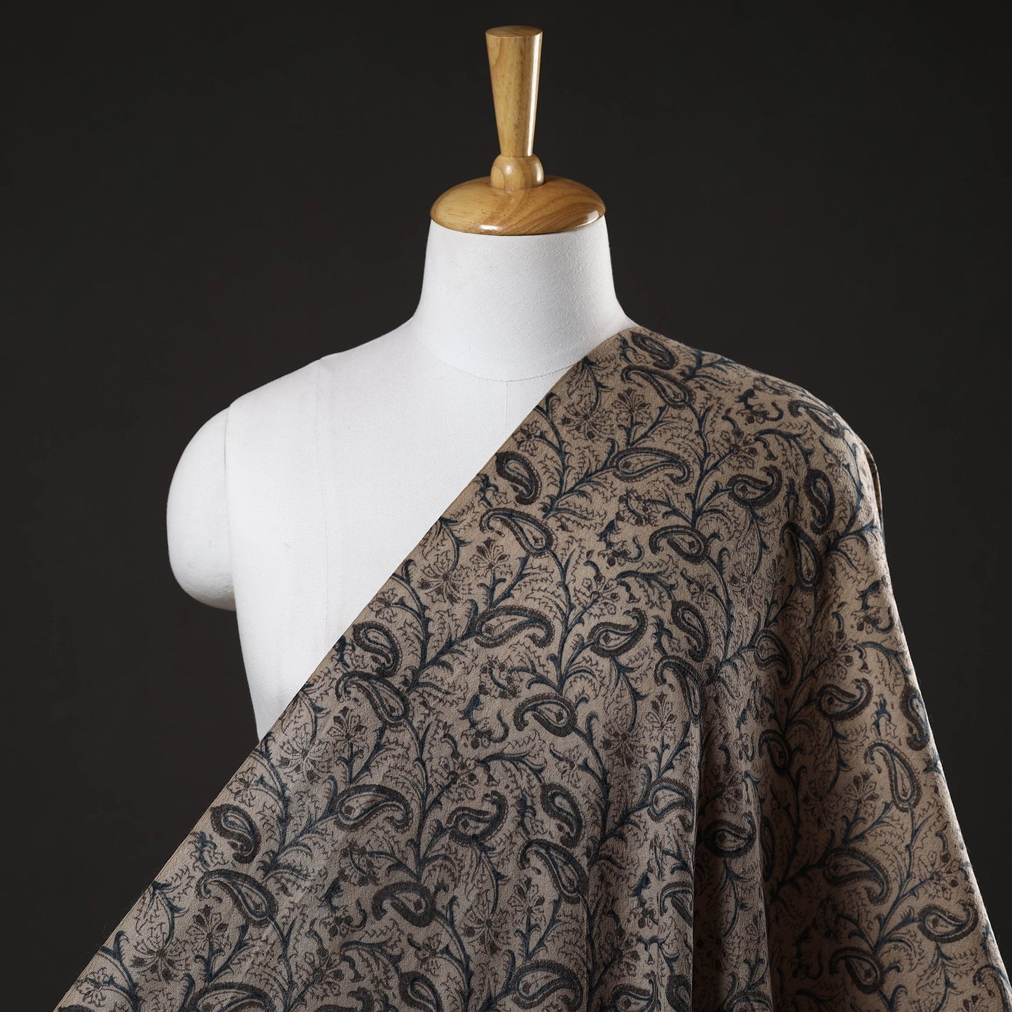 Pedana Kalamkari Block Print Handwoven Wool Fabric