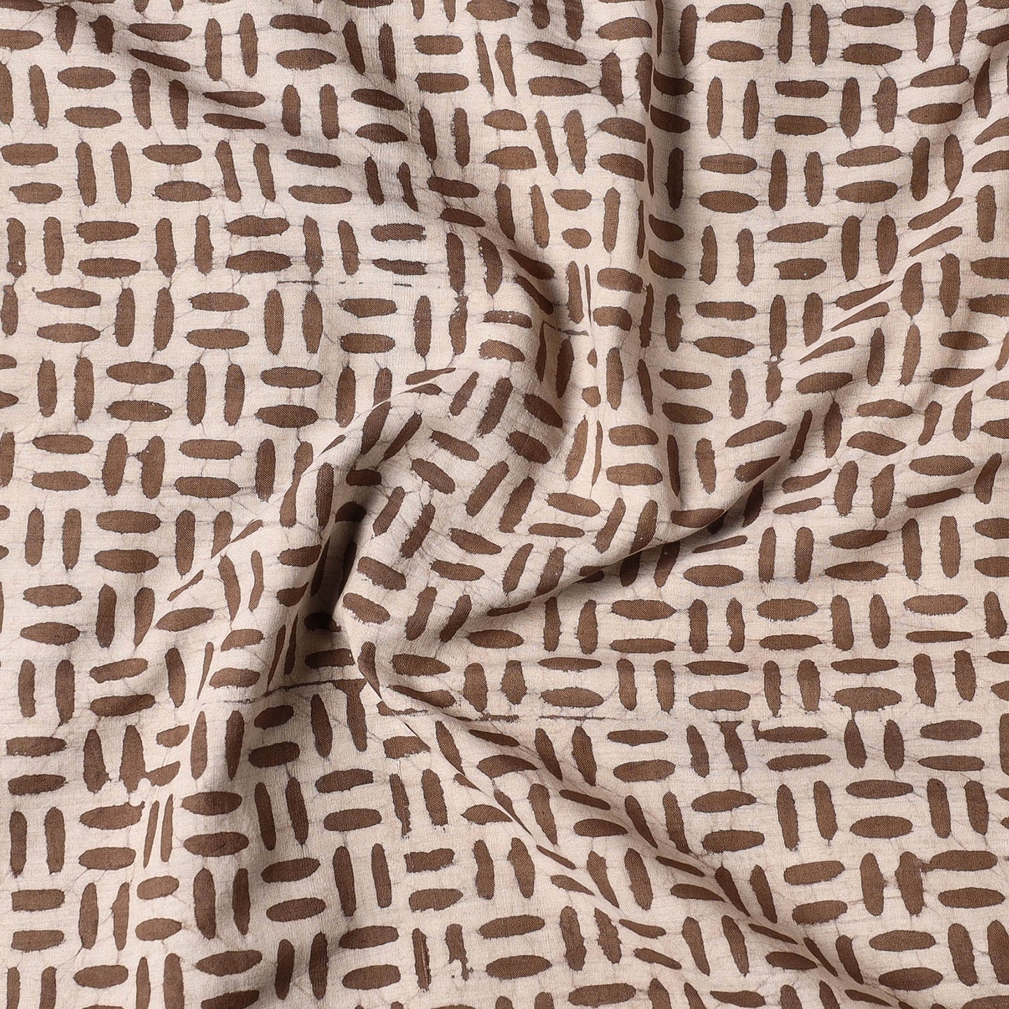 Pipad Block Printing Mulberry Silk Cotton Handloom Precut Fabric