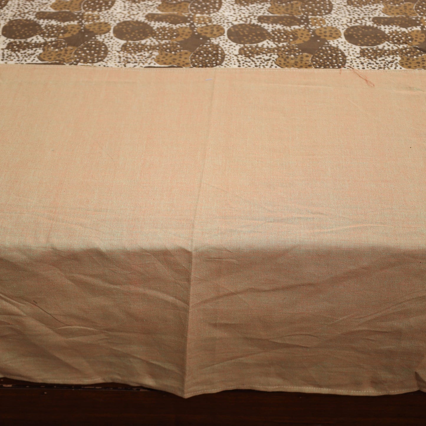 Buy Plain Cotton Double Bedcover with Block Print Patchwork Online at iTokri.com
