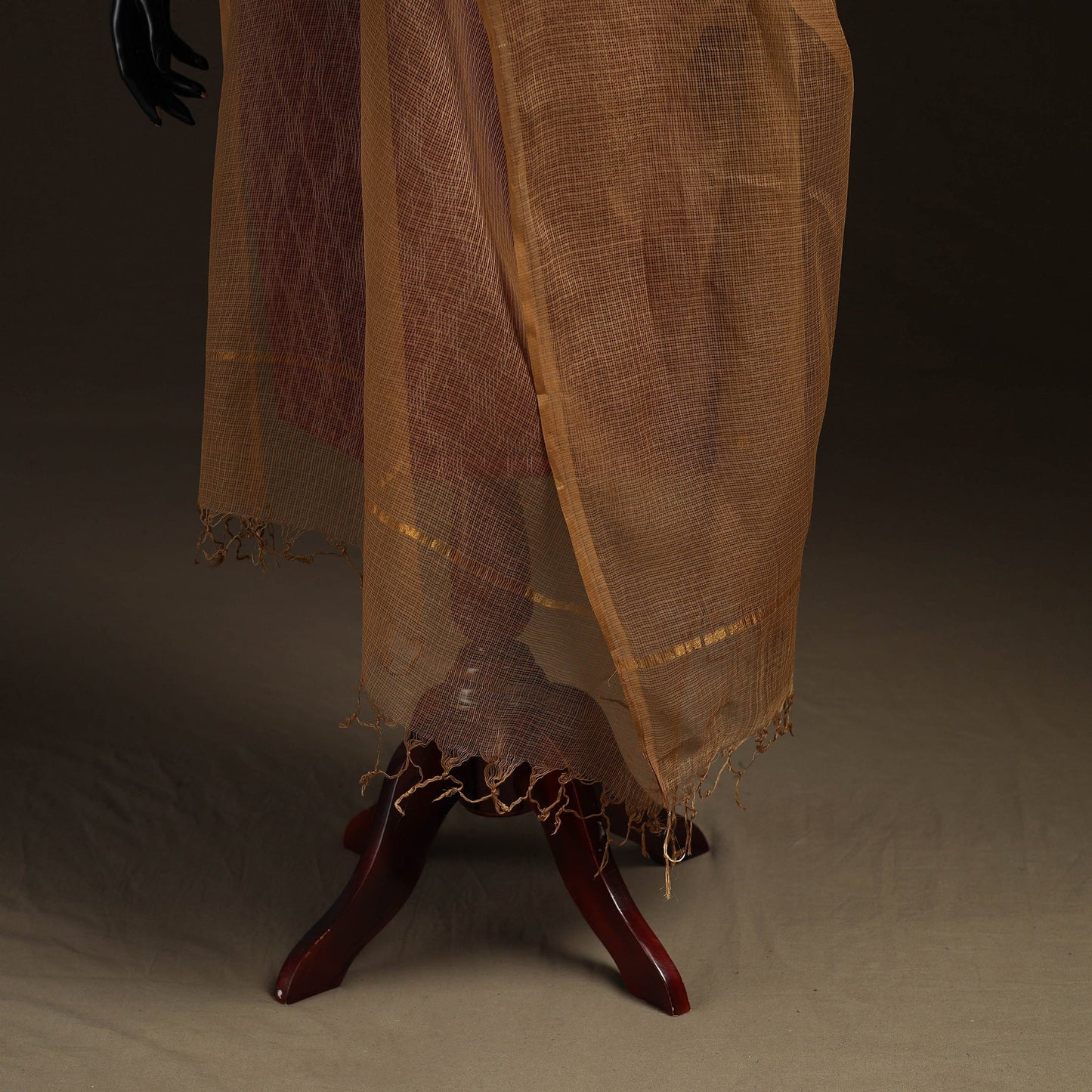 Plain cotton kota doria dupatta 30 - handcrafted