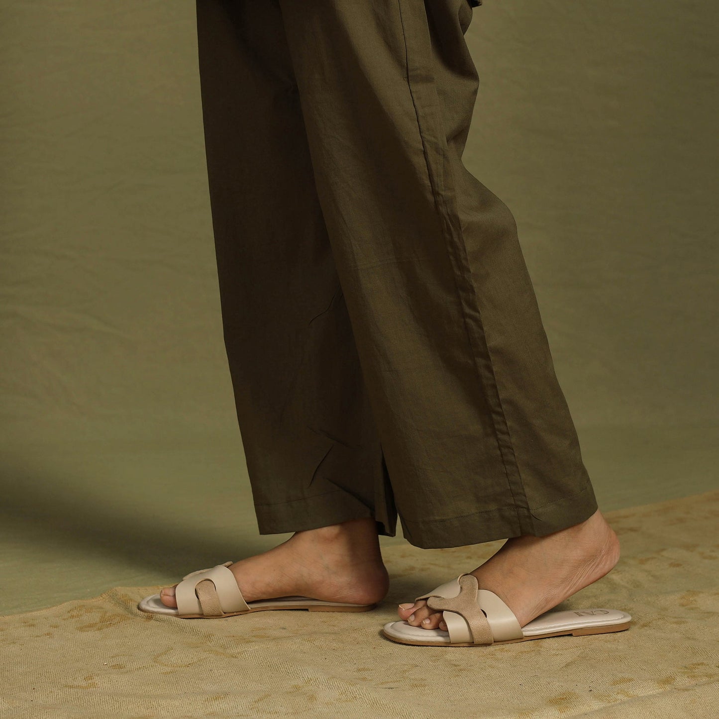 Brown Plain Dyed Cotton Co-Ord Set