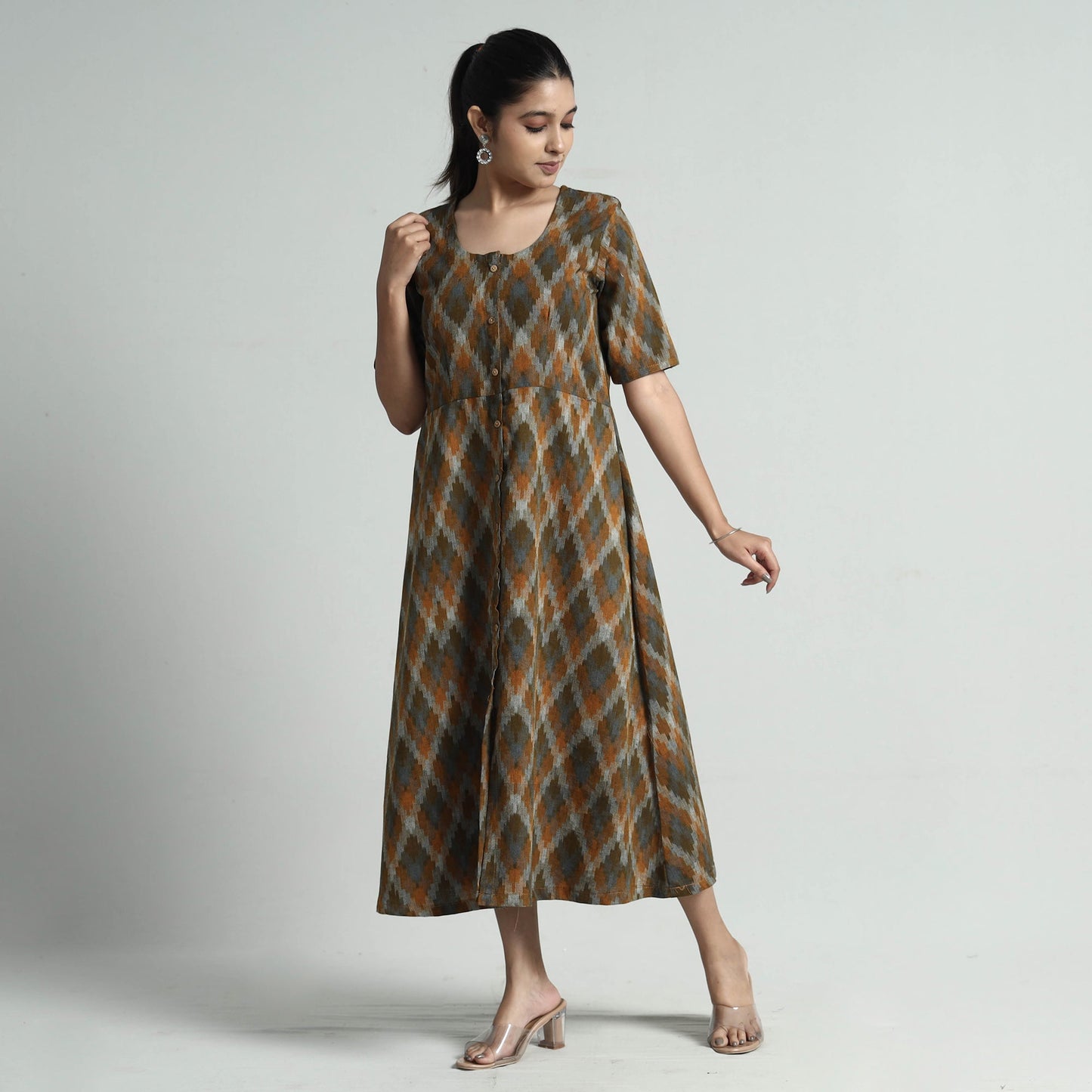 Pochampally Double Ikat Weave Cotton Dress